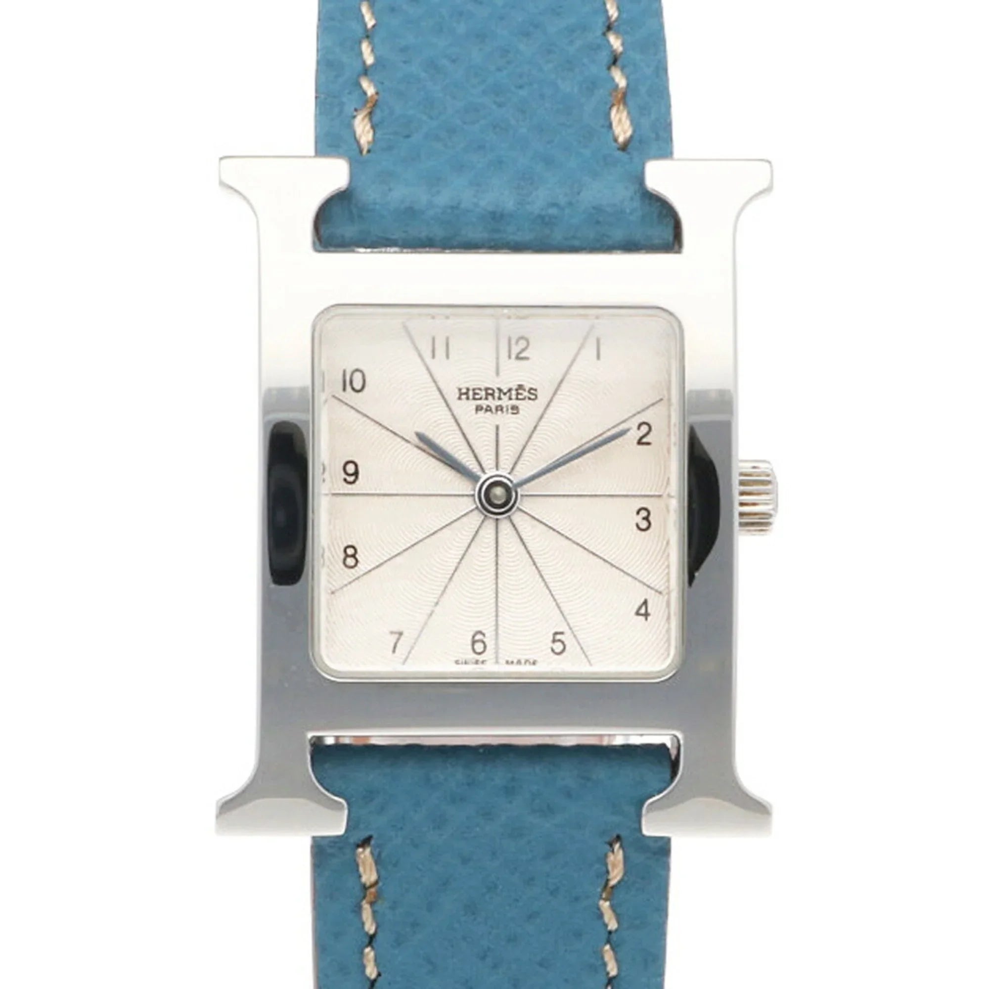 Pre-Owned Hermes H Watch Stainless Steel HH1.210 Quartz Ladies  (Good)