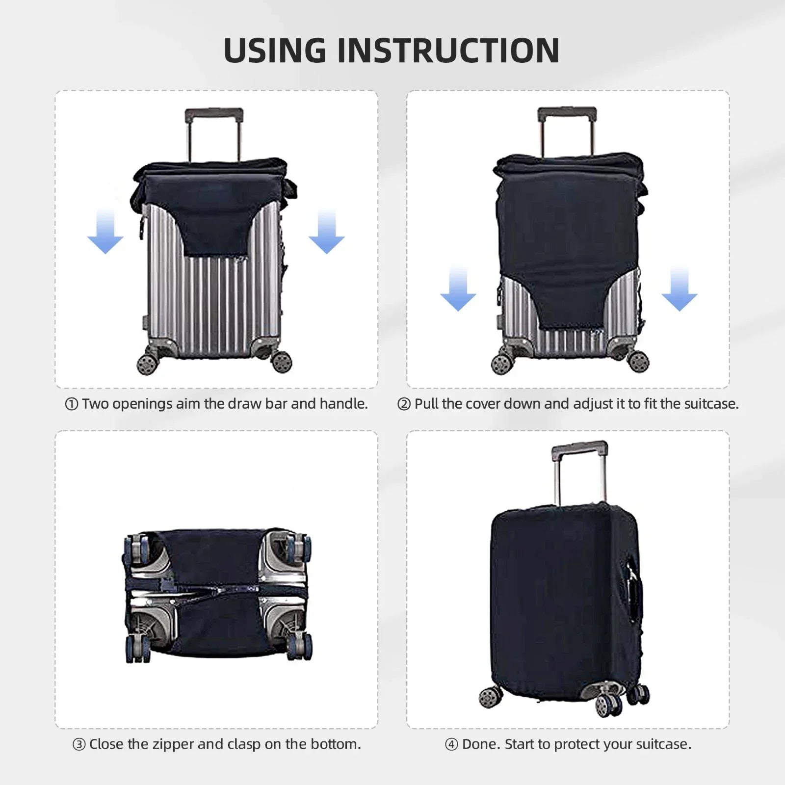 Bingfone Panda Flying In The Sky Between Clouds And Star Luggage Cover Washable Suitcase Cover Protector Anti-Scratch Suitcase Cover Fits 18-32 Inch Luggage