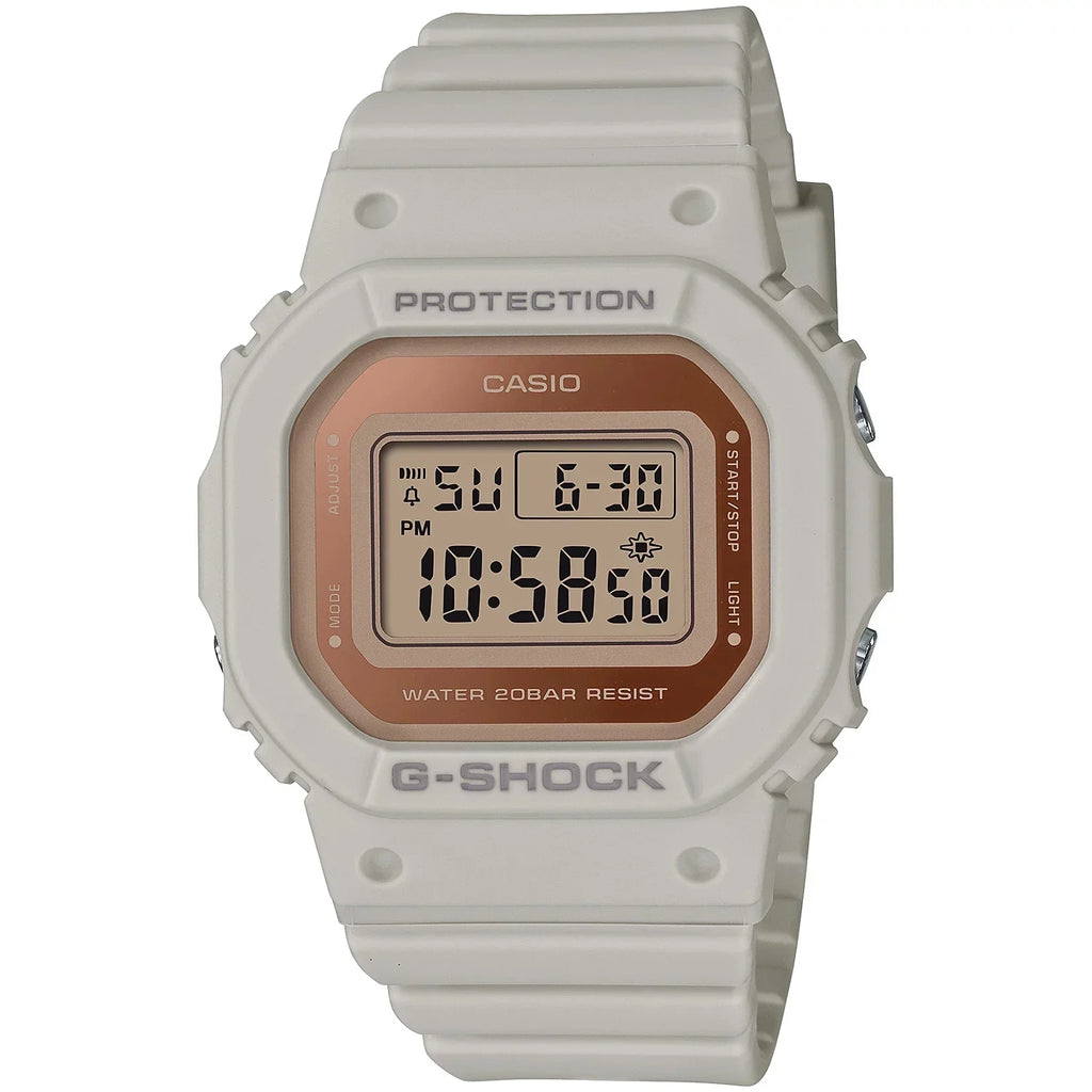 Women's Casio G-Shock Classic Digital Watch White Gold GMDS5600-8