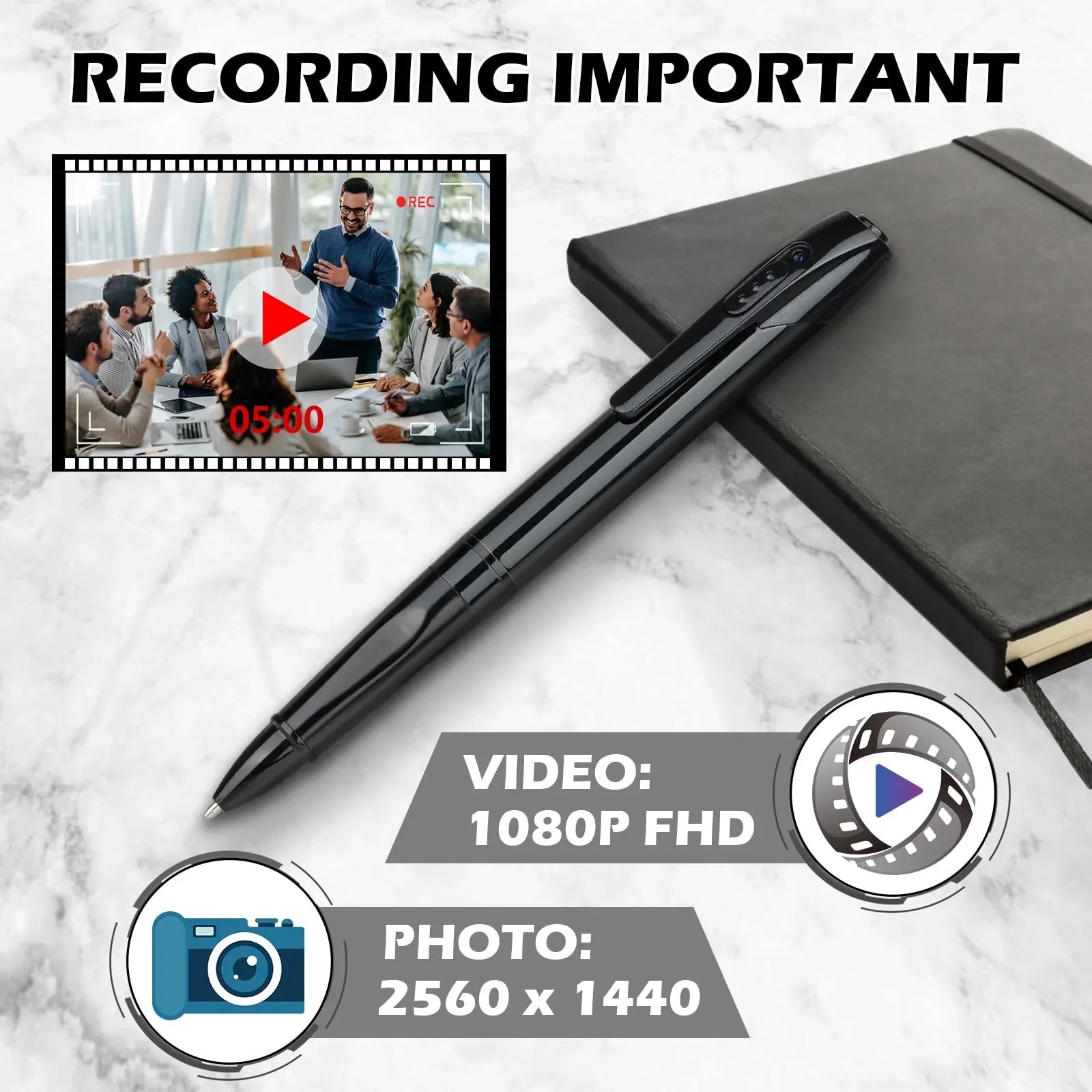 64G Camera Video Recorder  ,Camera Motion Activated ,Nanny Cam ,Small Security Camera for Home and Office ,Camera no WiFi Needed
