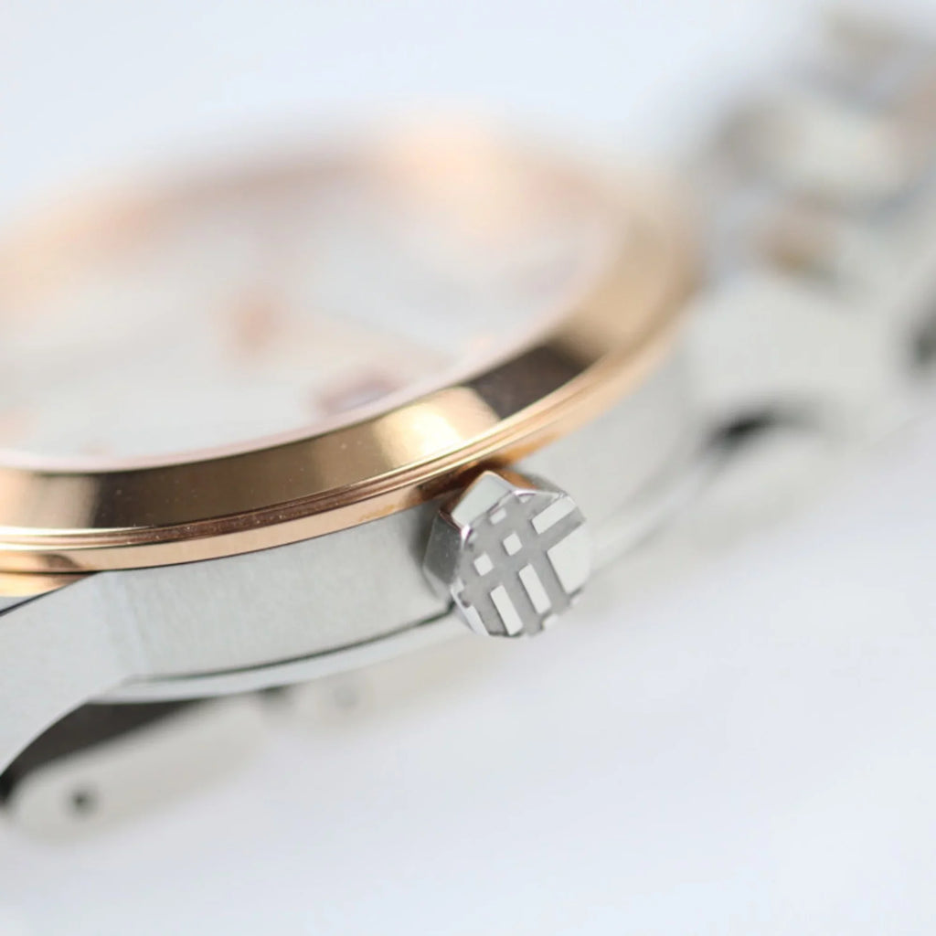 Pre-Owned  Burberry   watch BU9105 stainless steel silver rose gold quartz (Good)