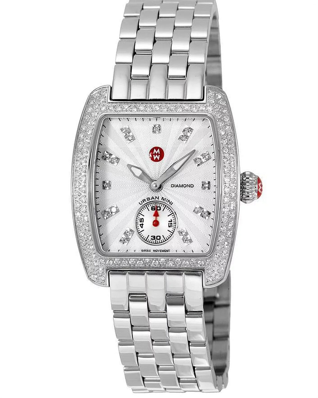 Michele Mini Urban Silver Diamond Dial Ladies Watch MWW02A000508