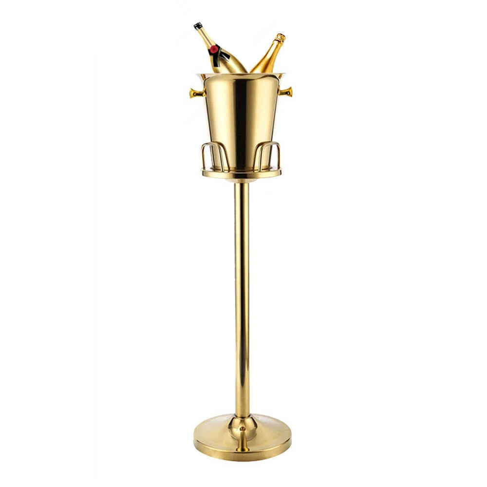 Champagne Bucket Ice Bucket Vasque Holder Titanium Gold Ice Bucket for Party Bar Hotel Home