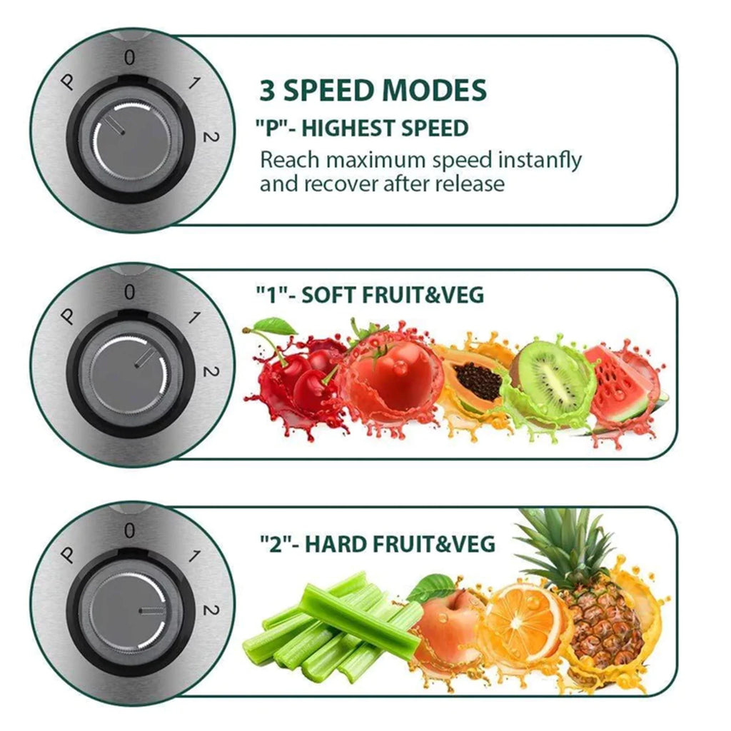 Koios Centrifugal Fruit & Vegetable Juicer w/ Extra Wide Feed Chute, Black
