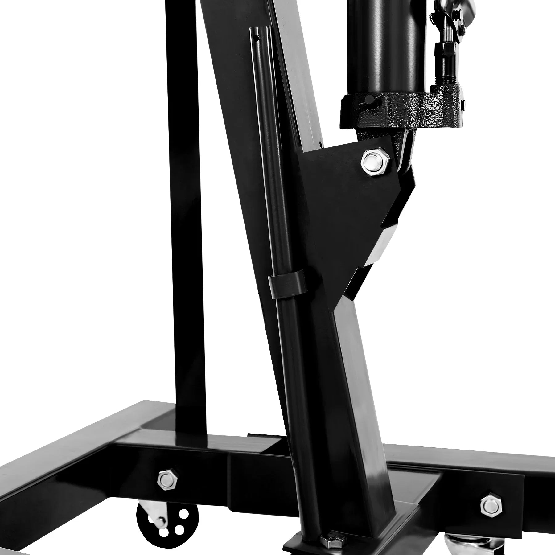 Folding Engine Crane 4400lbs, Lifting Capacity Shop Crane 2-ton, Hydraulic Engine Hoist, Cherry Picker With Telescopic Boom And Legs, Heavy Duty Steel Folding Shop Crane, Manual Engine Crane