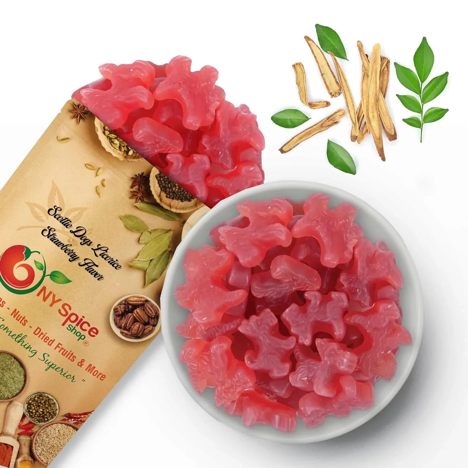 Licorice Candy - 3 Pound Red Licorice Scottie Dogs - Strawberry Red Licorice - Australian Candy - Liquorice Candy - Bulk Licorice Old Fashioned Candy For Sweet Lovers