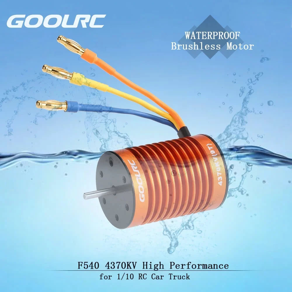 GoolRC  Accessory,Motor 45a F540 4370kv Motor With 45a Motor And 45a Set 110 1/10 Remote Car 45a Esc Combo Set Car MotorCar 45a 110waterproof MotorCombo F540 Waterproof Rookin 1/10