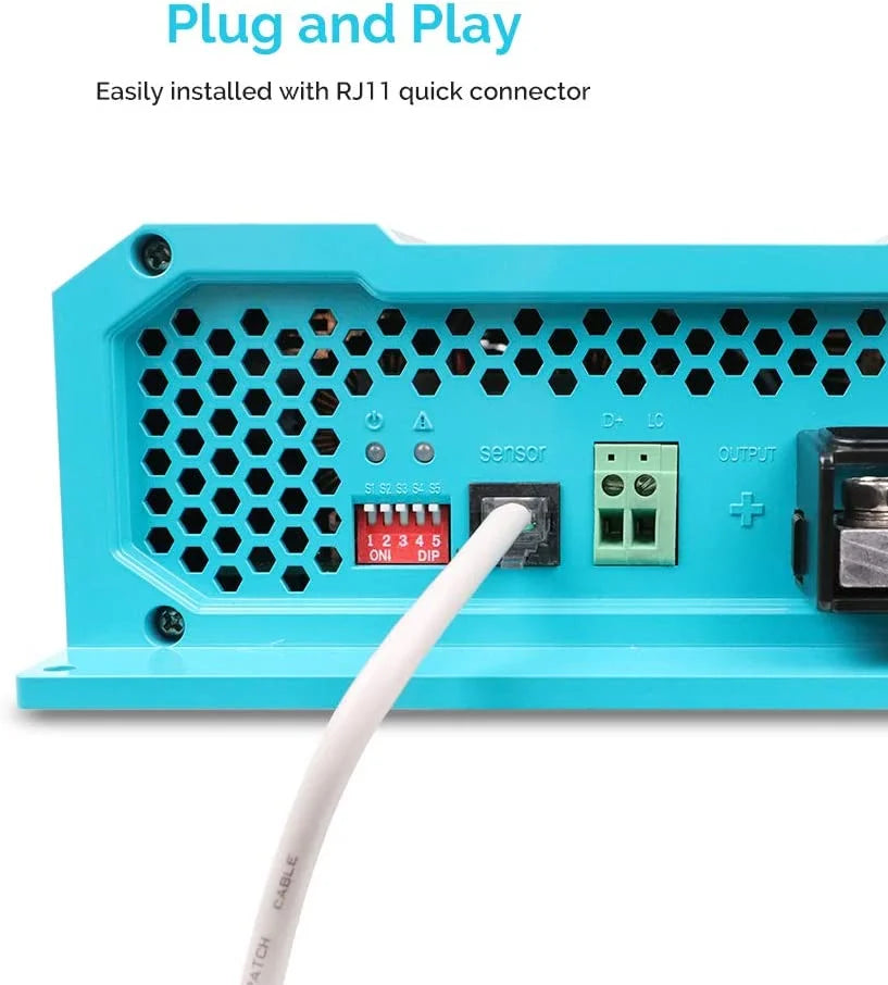 Renogy Battery Temperature Sensor for 12V 20A/40A/60A  to  on-board Battery Charger