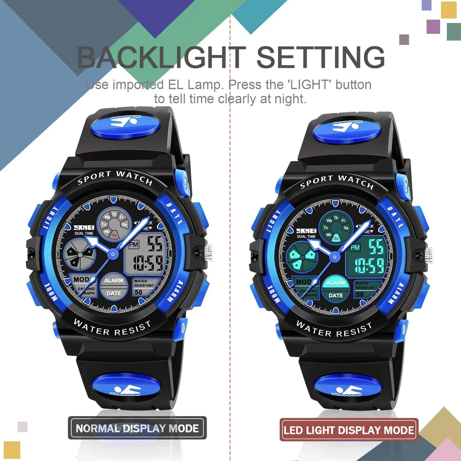 Multi Function Waterproof Watch for Kids - Kids Gifts