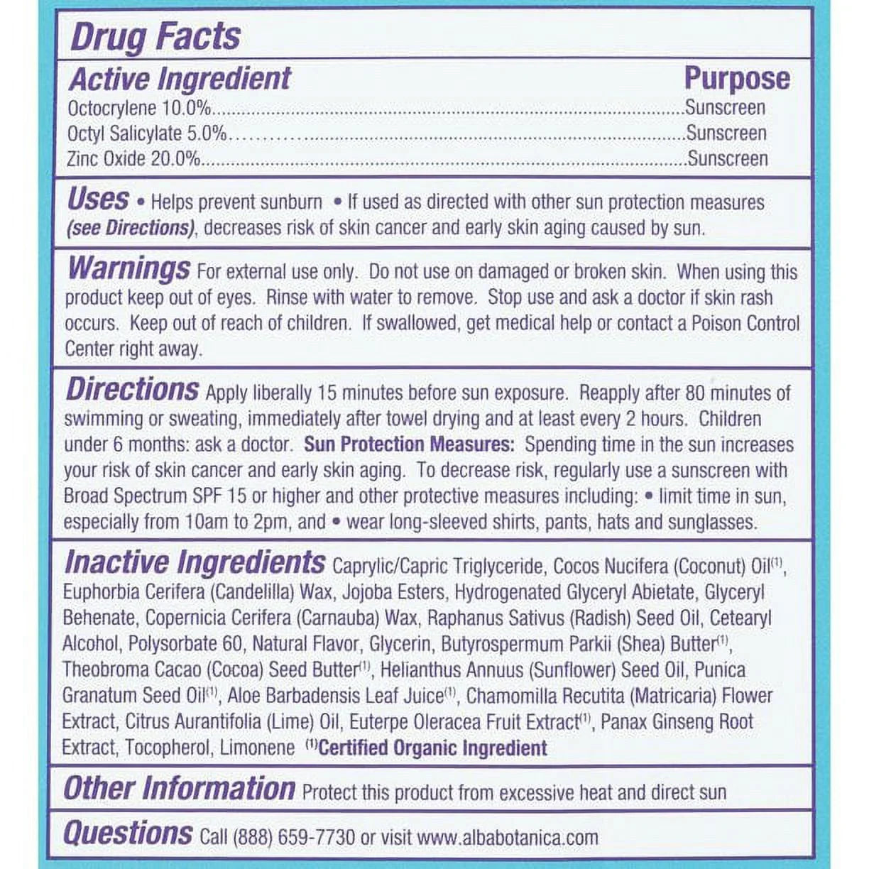 Alba Botanica Fast Fix Sun Stick SPF30 0.5 oz Pack of 3