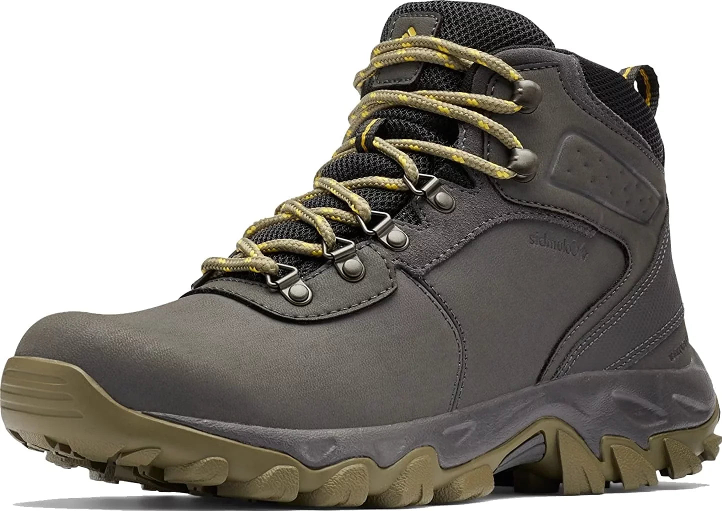 Columbia Mens Newton Ridge Plus Ii Waterproof Hiking Boot Shoe 14 Dark Grey/Stone Green