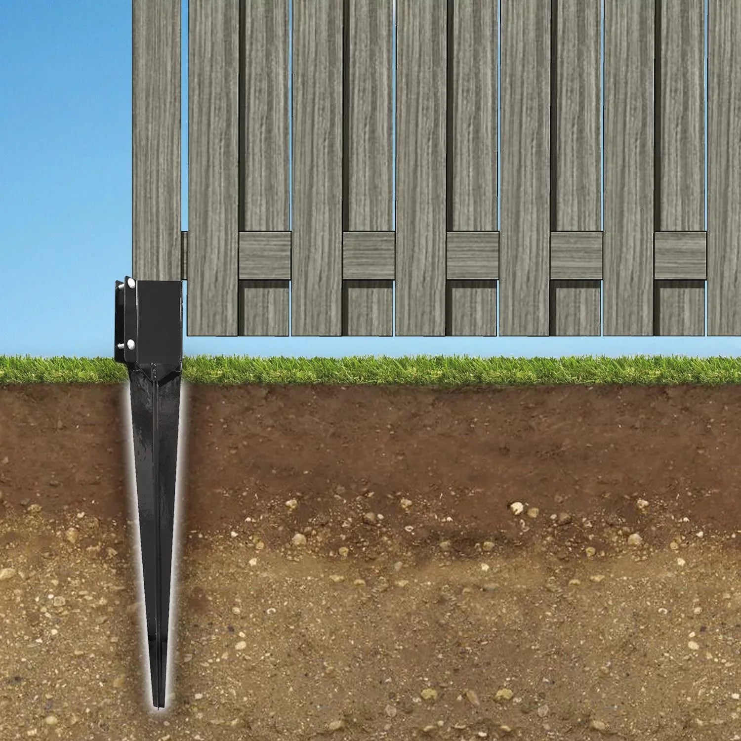 Pylex 13014 Ecospike Ground Spike, Black (10 Pack)