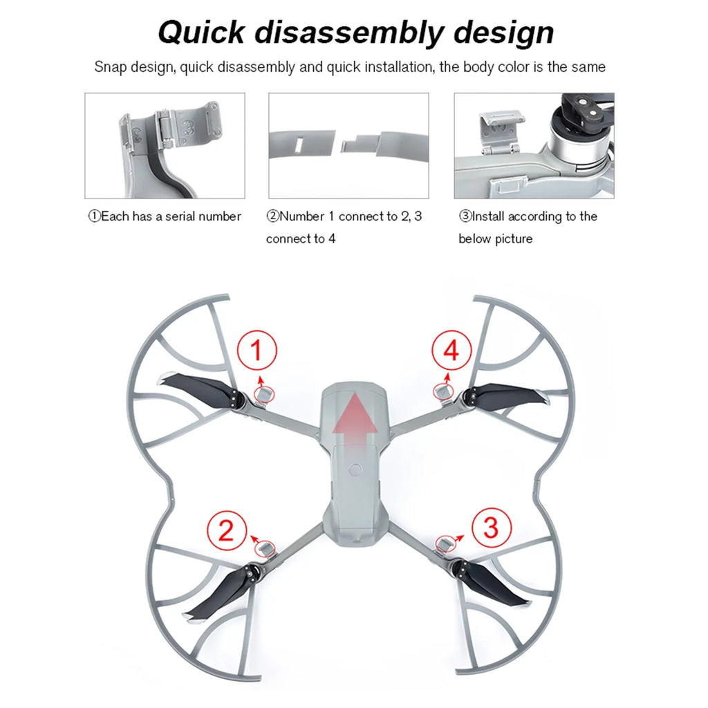 walmeck Compatible with  2S/Mavic Air 2 Propeller Guards Removable Propellers Protector Drone Accessories