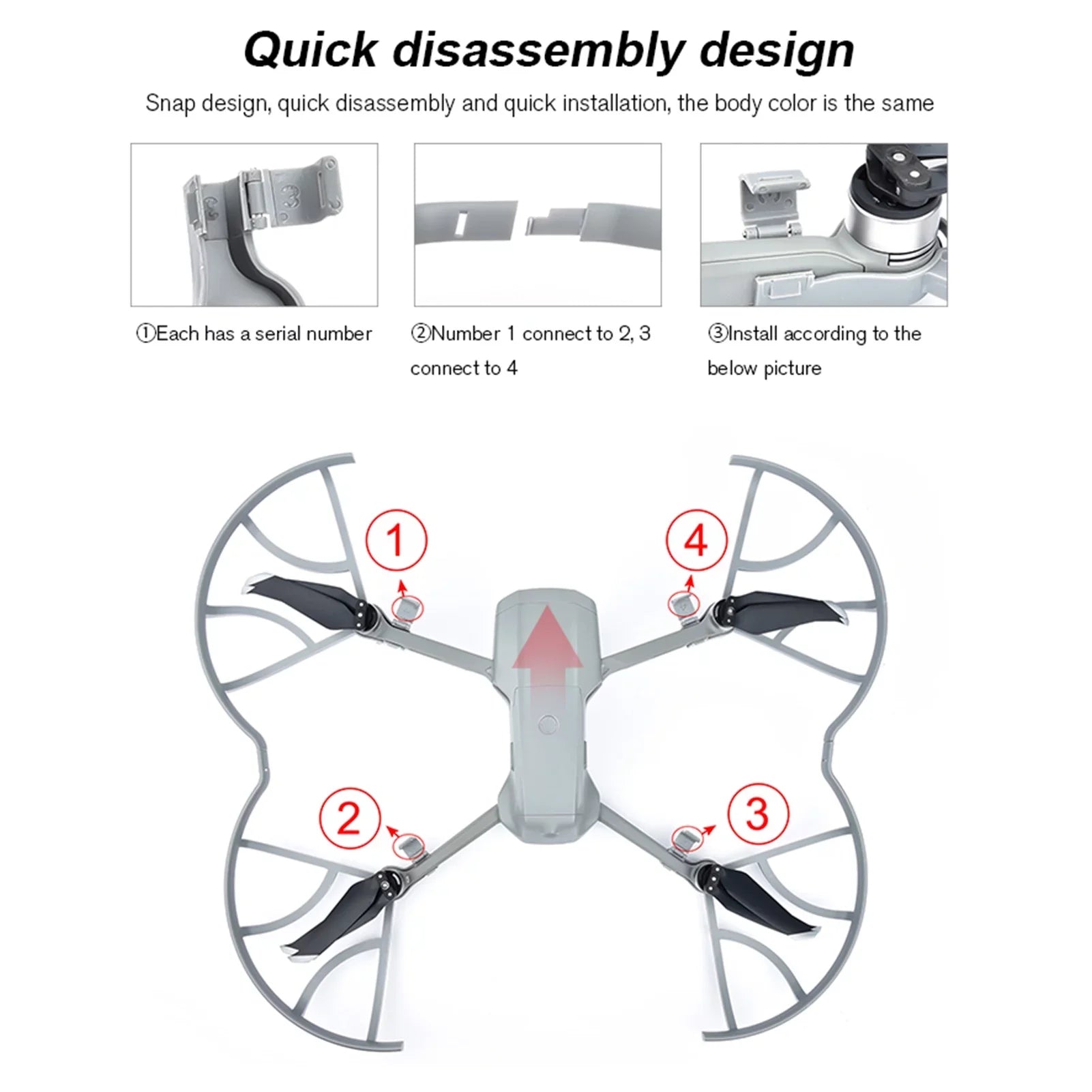 walmeck Compatible with  2S/Mavic Air 2 Propeller Guards Removable Propellers Protector Drone Accessories
