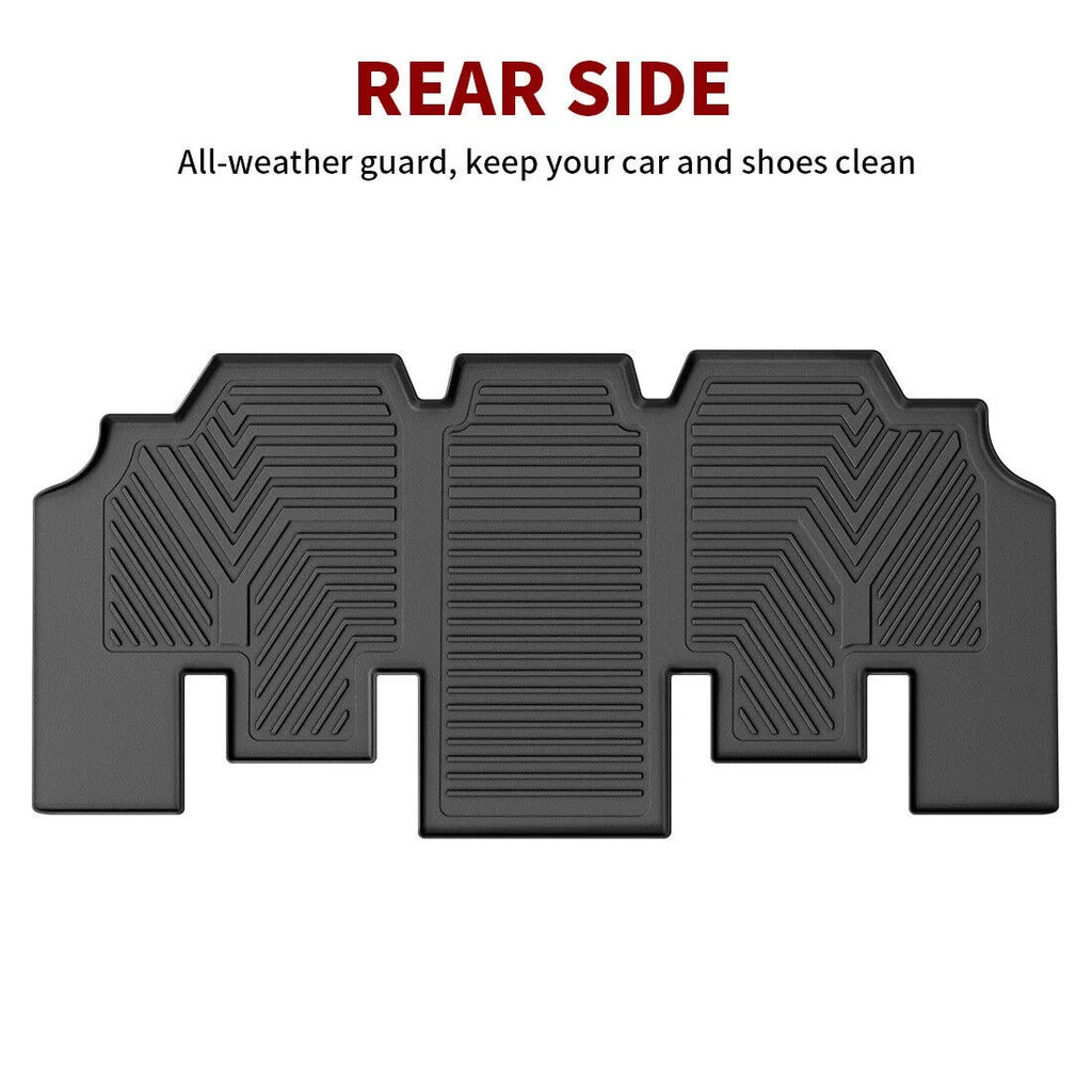 Ledkingdomus Floor Mats 3 Row Liner Set Black for 2017-2021 Chrysler Pacifica 1st 2nd 3rd Floor Liners all weather
