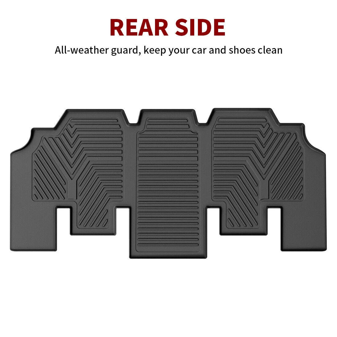 Ledkingdomus Floor Mats 3 Row Liner Set Black for 2017-2021 Chrysler Pacifica 1st 2nd 3rd Floor Liners all weather