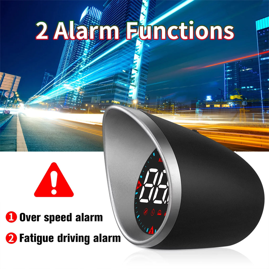 Htovila Car  Car Head-up Display Digital Speedometer Display Driving Mileage, Compass Angle, Overspeed and Fatigue Driving