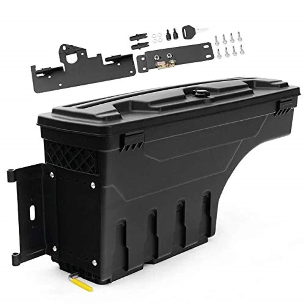 PIT66 Truck Bed Storage Box Toolbox Driver Left Side  Fit for Toyota Tacoma 2005-2020 Black