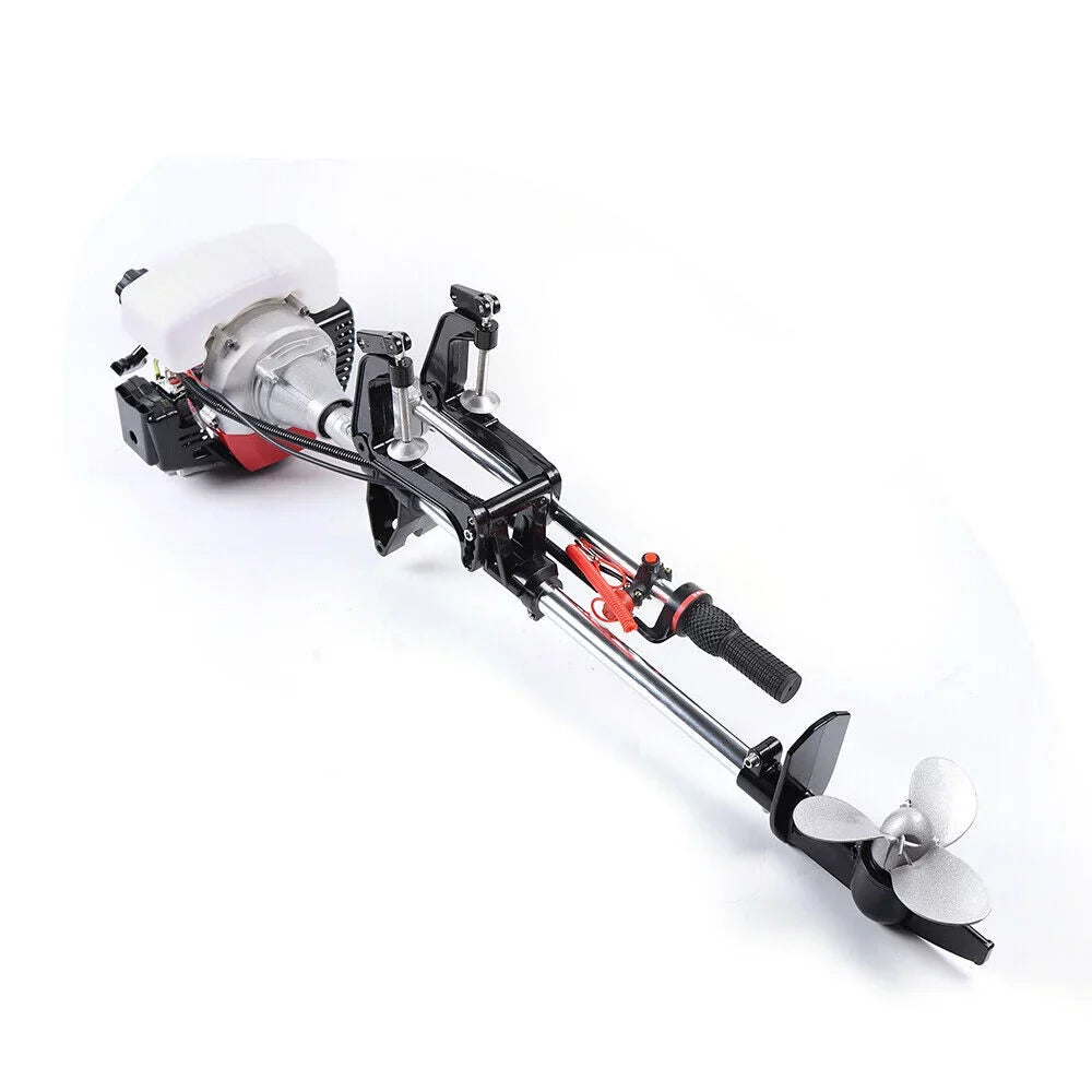 2.3HP 2Stroke Outboard Motor Kayak Boat Engine Long Shaft W/Air Cooling System