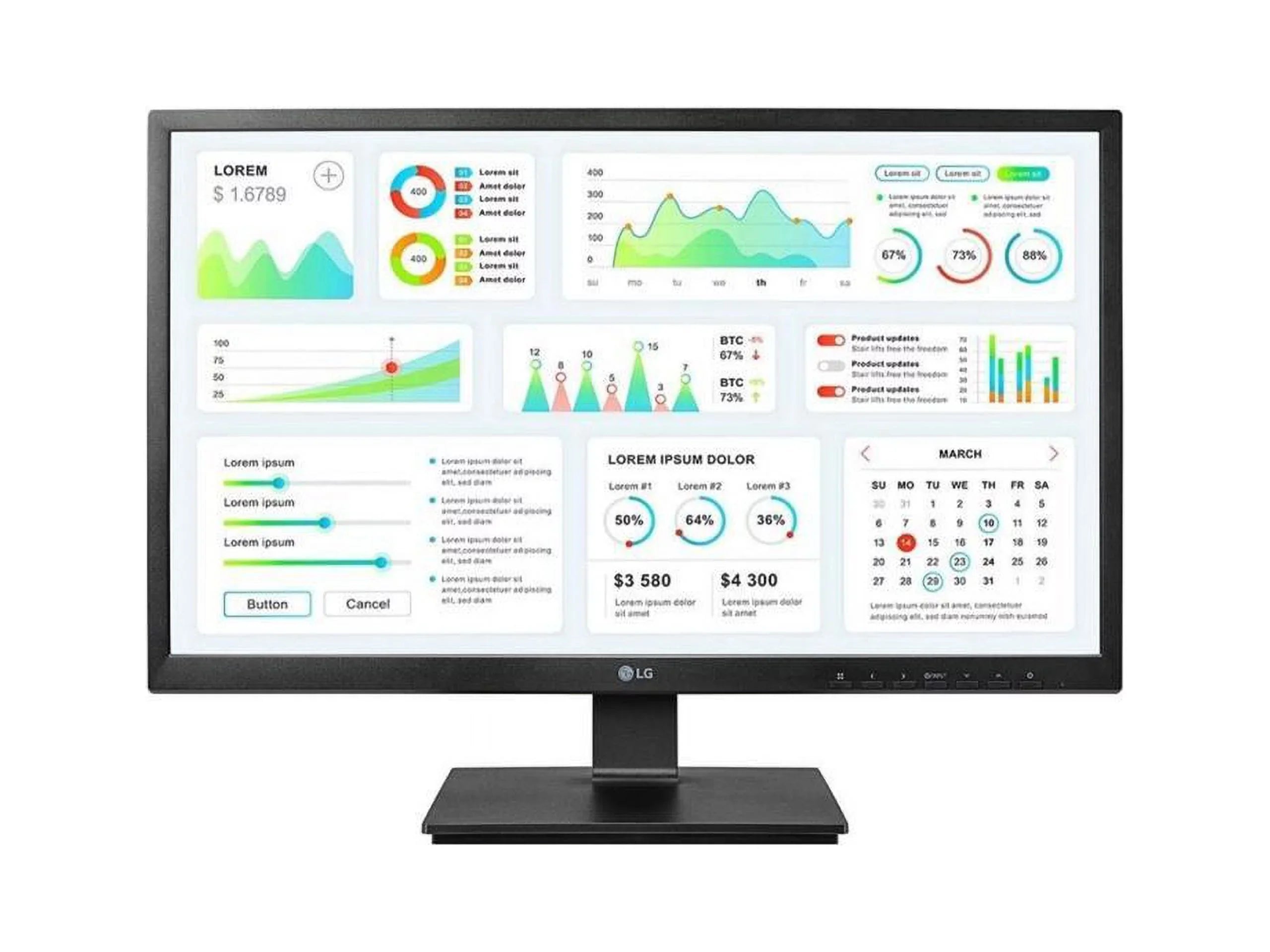 24CK550Z- 24" 1920x1080 Full   Zero Client TERA2321 PCoIP Monitor