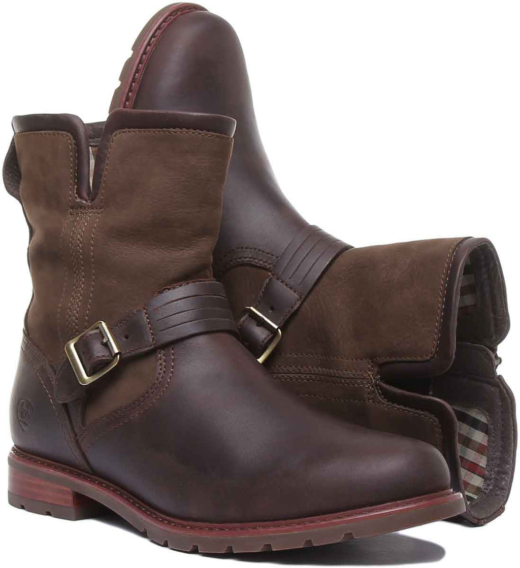 Ariat Savannah Women's 7" Waterproof Full Grain Leather Ankle Boot In Choco Size 6.5