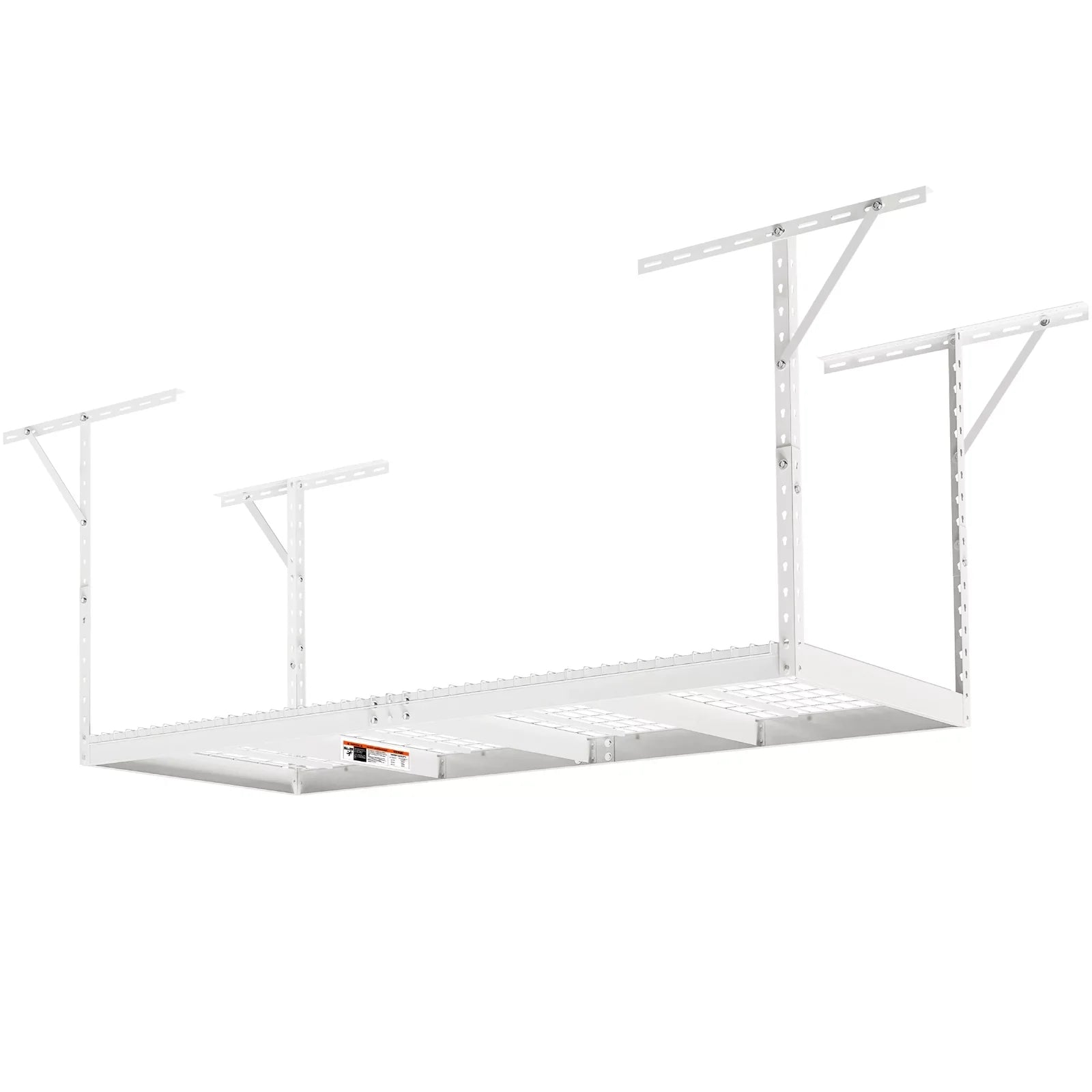 Overhead Adjustable Garage Storage Rack 36x96in Ceiling Rack 600lbs White