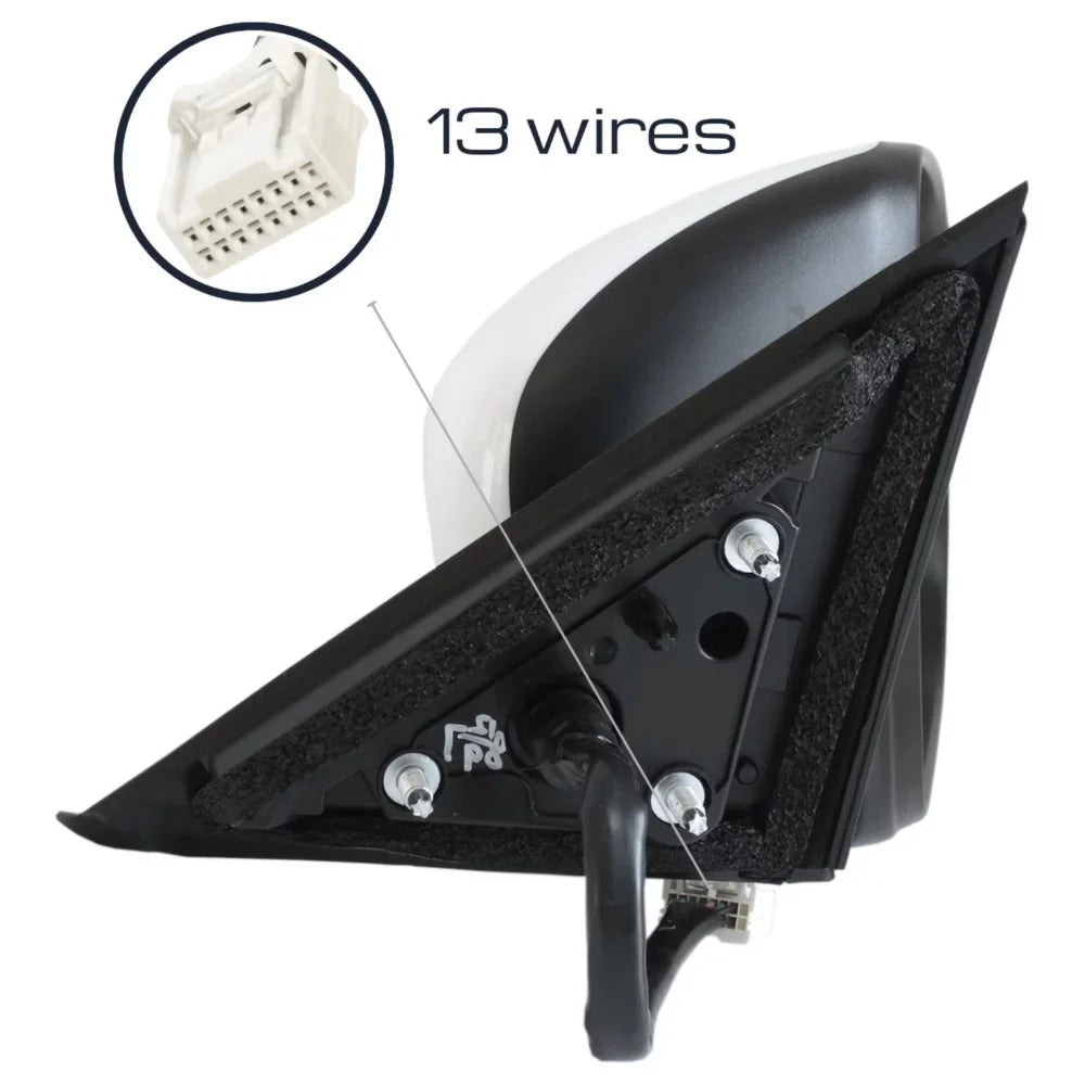 For Nissan 14-19 Rogue Passenger Side Mirror W/ Camera Power Fold Blinker 13Pin Fits select: 2014-2018   S//