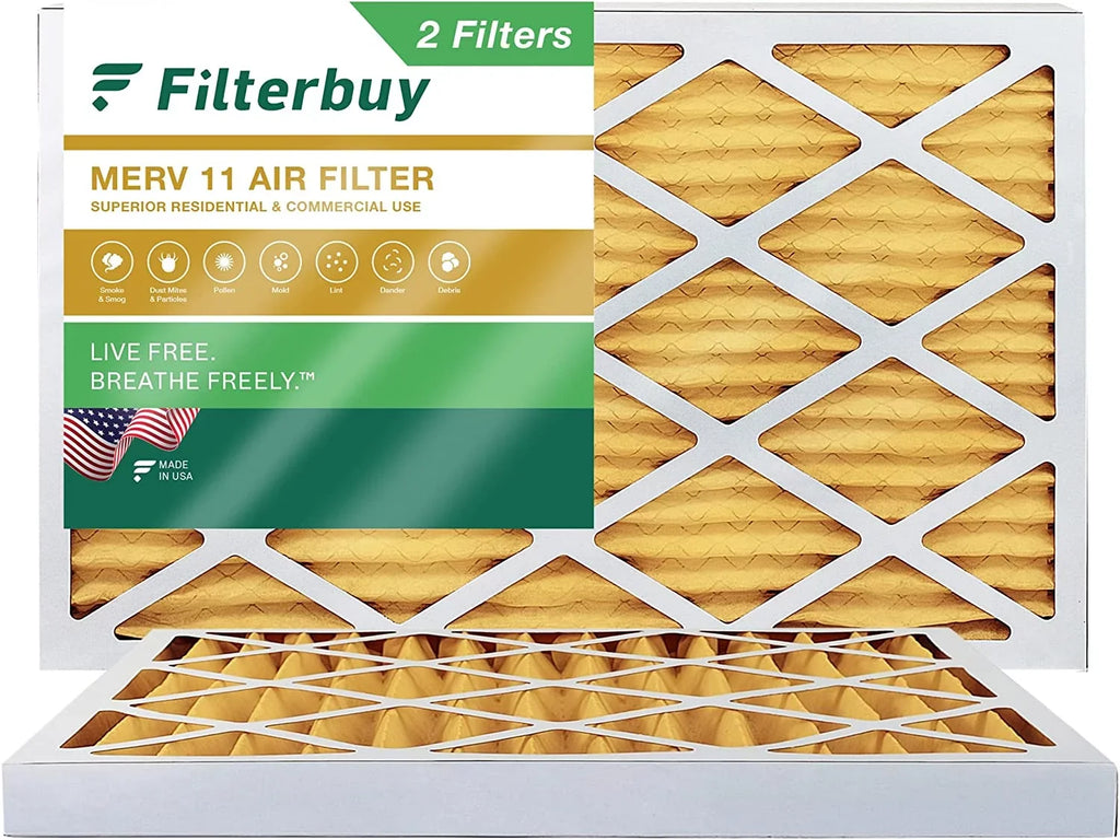 Filterbuy 12x24x2  11 Pleated   Furnace Air Filters (2-Pack)