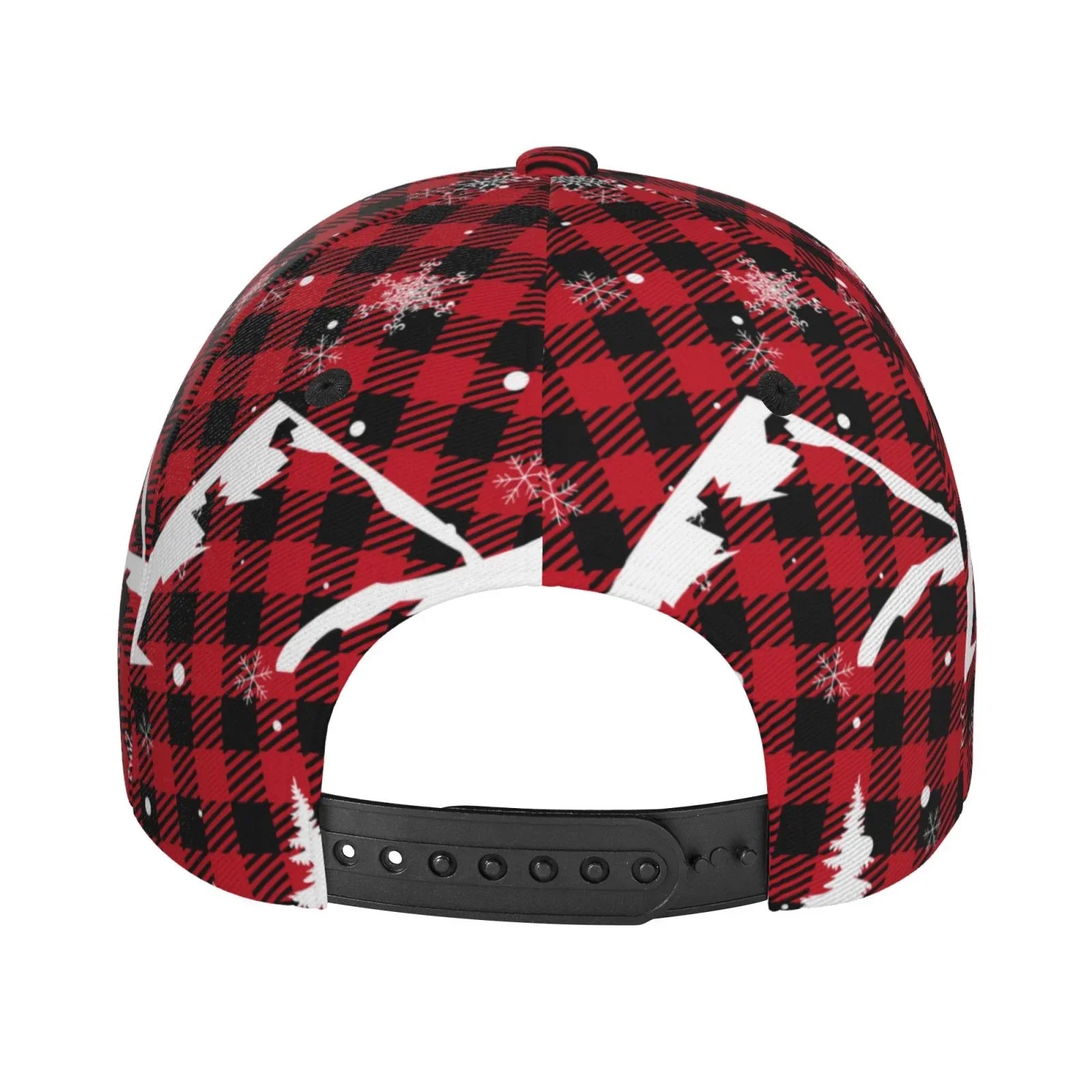 Balery Baseball Cap Adjustable Size for Running Workouts and Outdoor Activities All Seasons Dad Hat(Christmas Tree Buffalo Plaid)