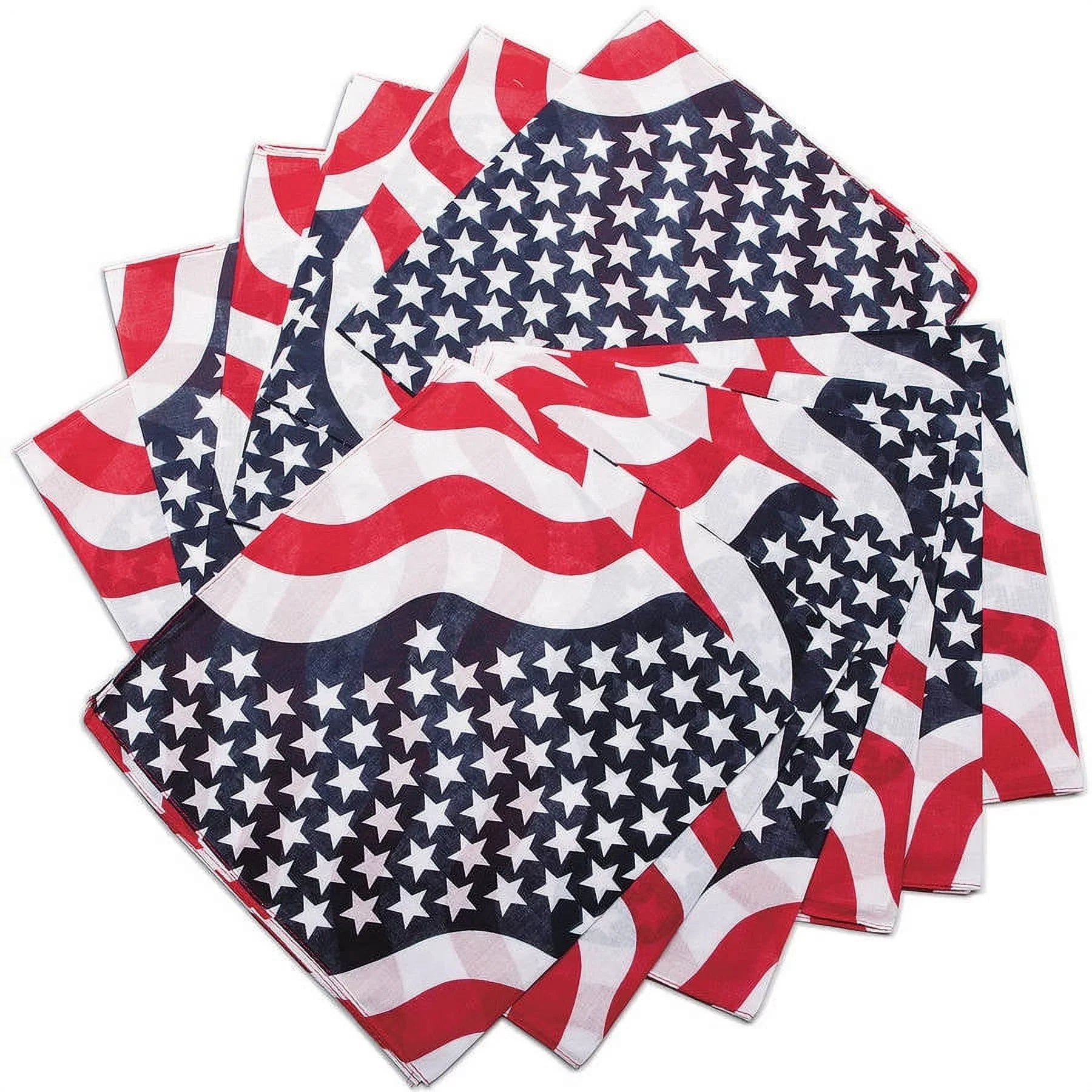 Bandanas, Patriotic Colors, Pack of 12