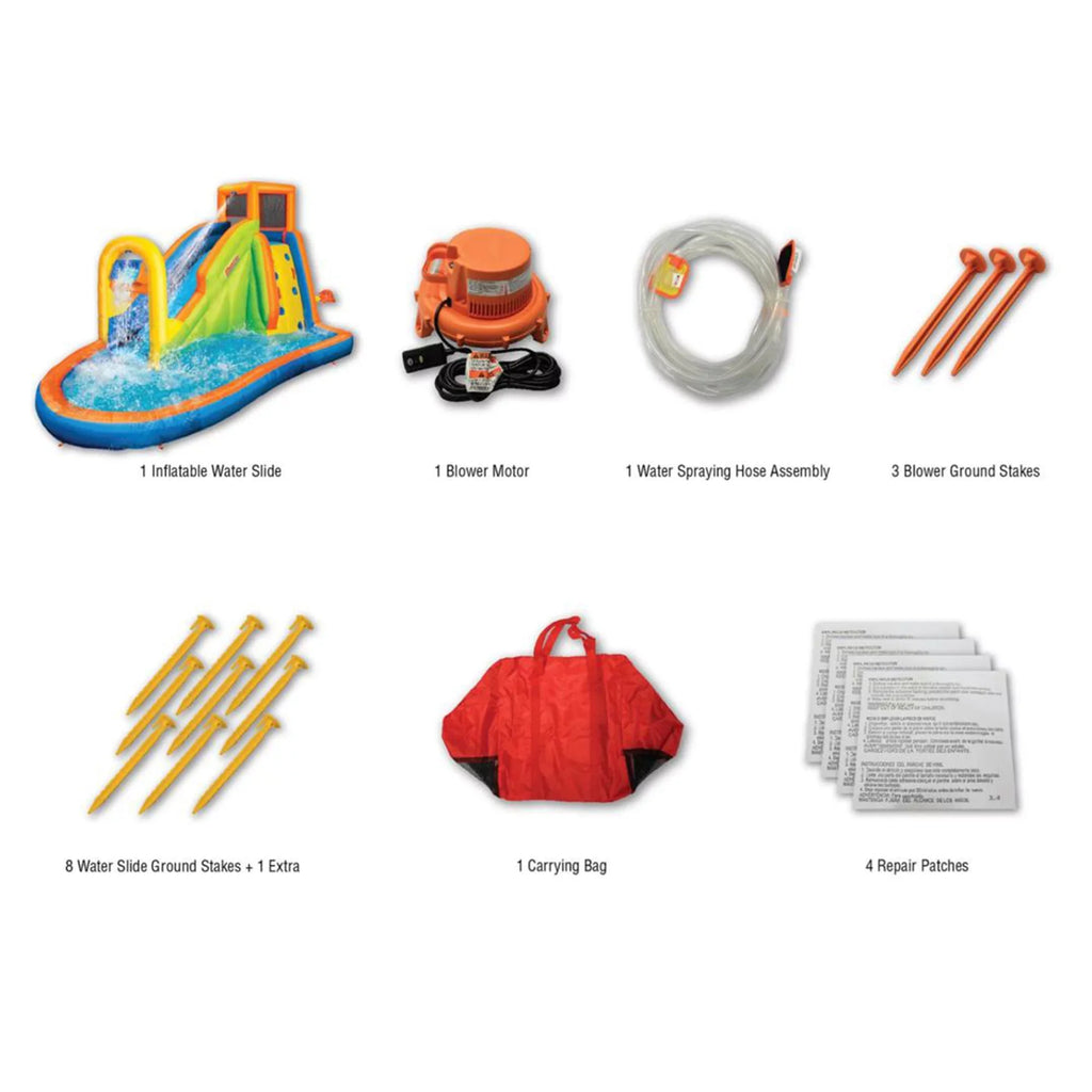 Banzai Plummet Falls Adventure Inflatable Outdoor Water Park Splash Pool