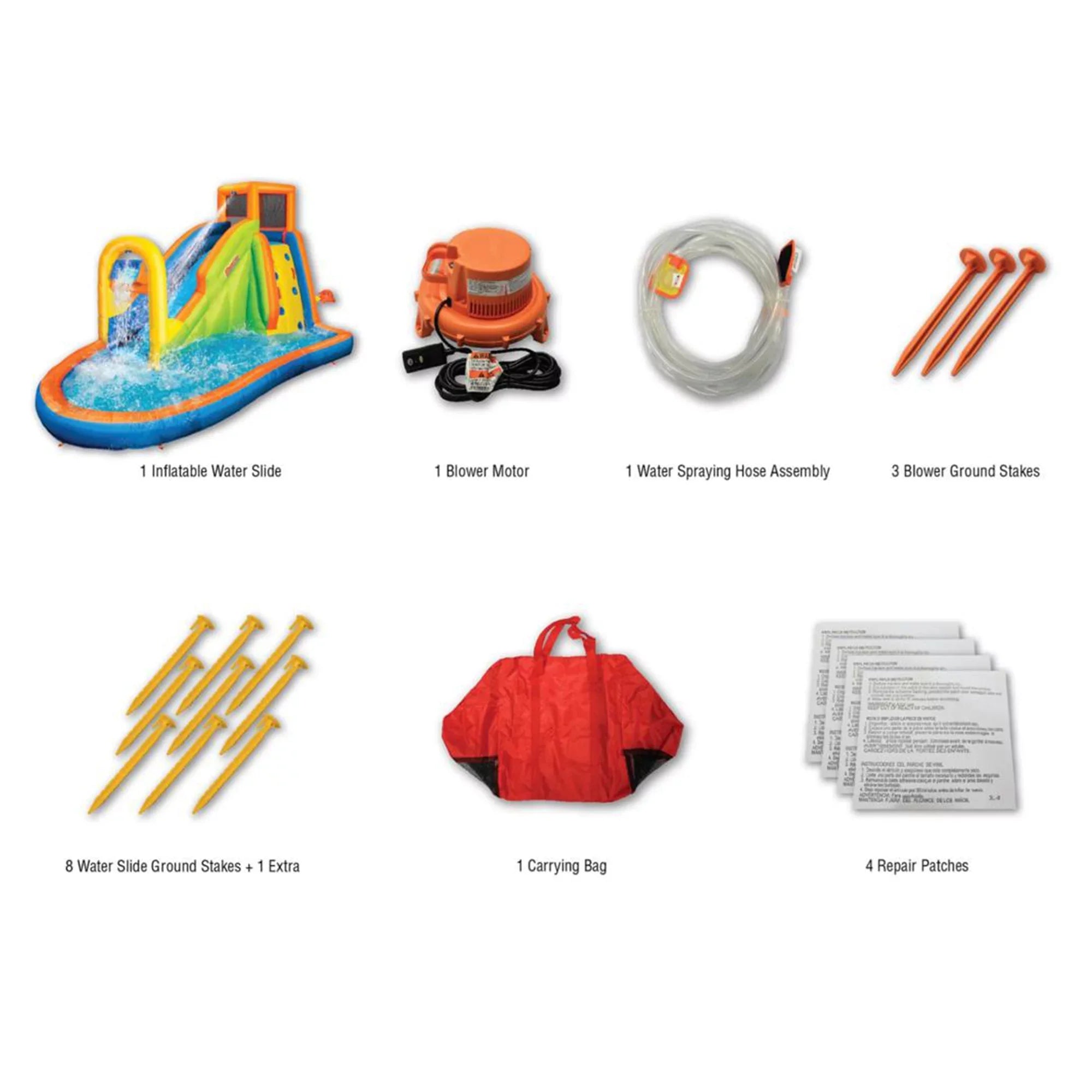 Banzai Plummet Falls Adventure Inflatable Outdoor Water Park Splash Pool