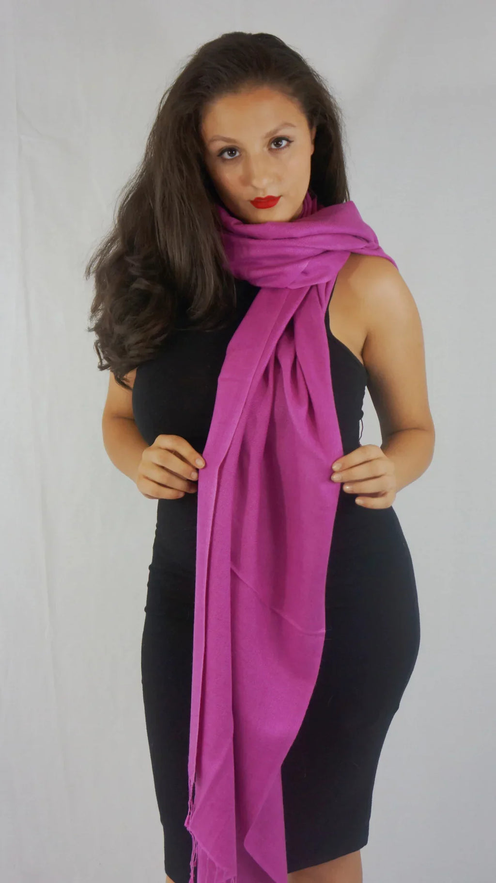 Shawl/Shawls/Scarf/Scarves/Wrap/Stole/Muffler/Cape/Ruana/Blanket/Throw/Pashmina Shawl/Cashmere Scarf/Wool/Silk (Raspberry Regular Shawl)