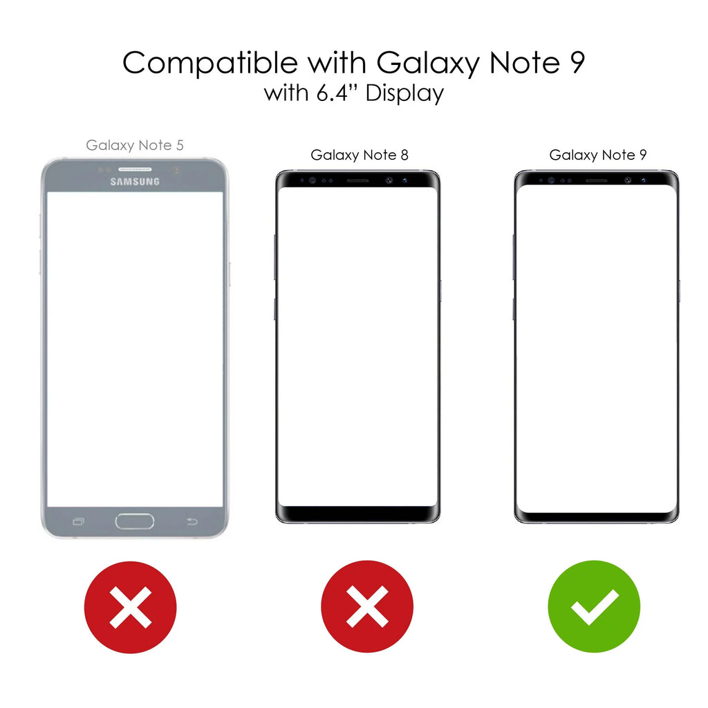 DistinctInk Clear Shockproof Hybrid Case for Samsung Galaxy Note 9 -  Bumper, Acrylic Back, Tempered Glass Screen Protector - Matthew 9:29 - Because of Your Faith, It Will Happen