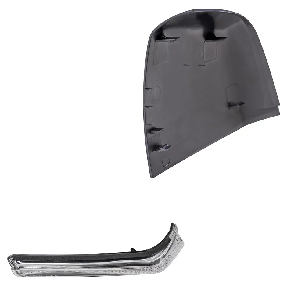 Brock Aftermarket Replacement Passenger Right Door Mirror Cover Paint To Match Gray And Turn Signal Light Set Compatible With 2015-2021  Promaster City /Tradesman