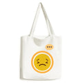 Horrible Yellow Cute Online Chat Expression Sack Canvas Tote Shoulder Bag