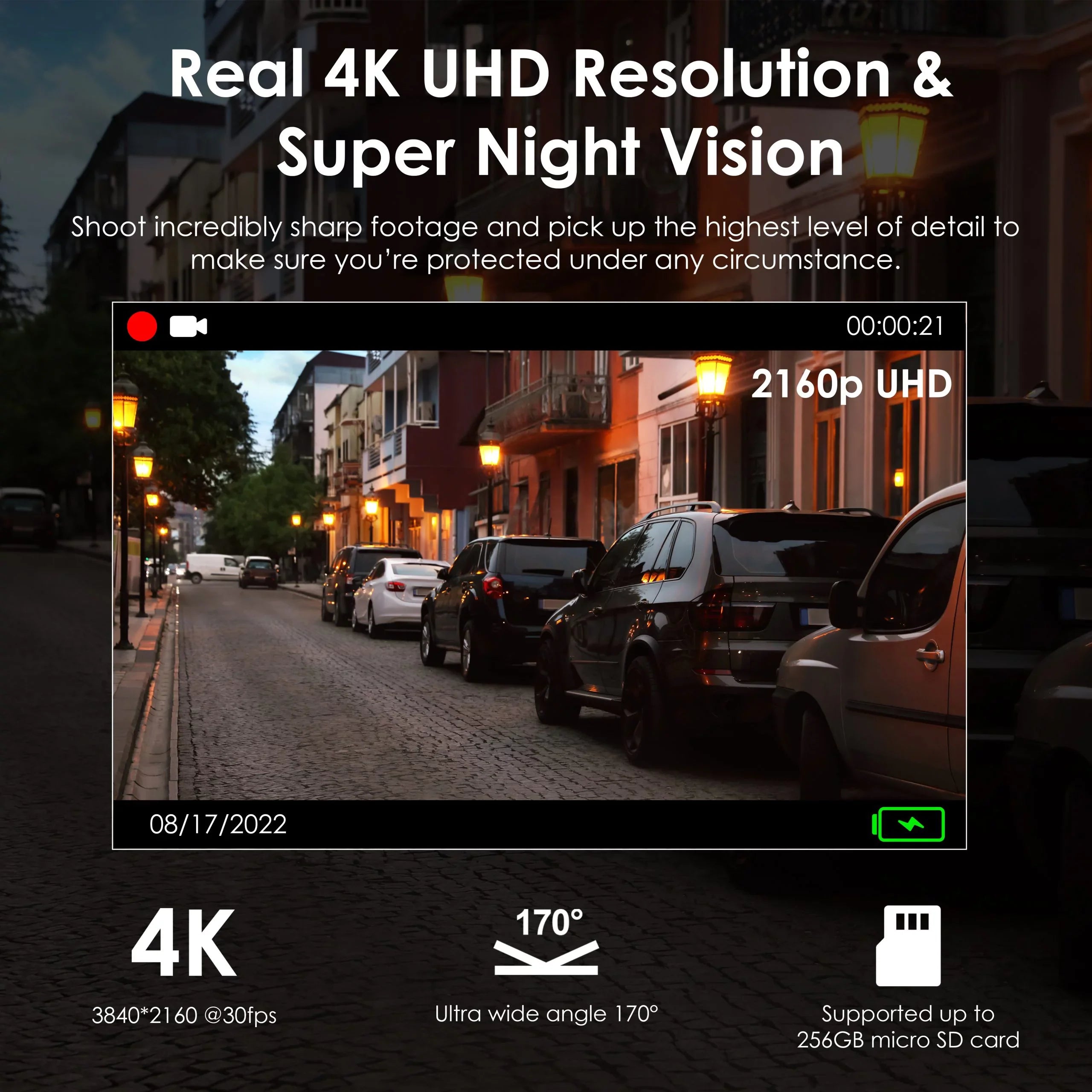 Rexing V55 Dash Cam with 4K Modular Capabilities, 5.0 GHz Wi-Fi, and  Car Dash Camera Recorder