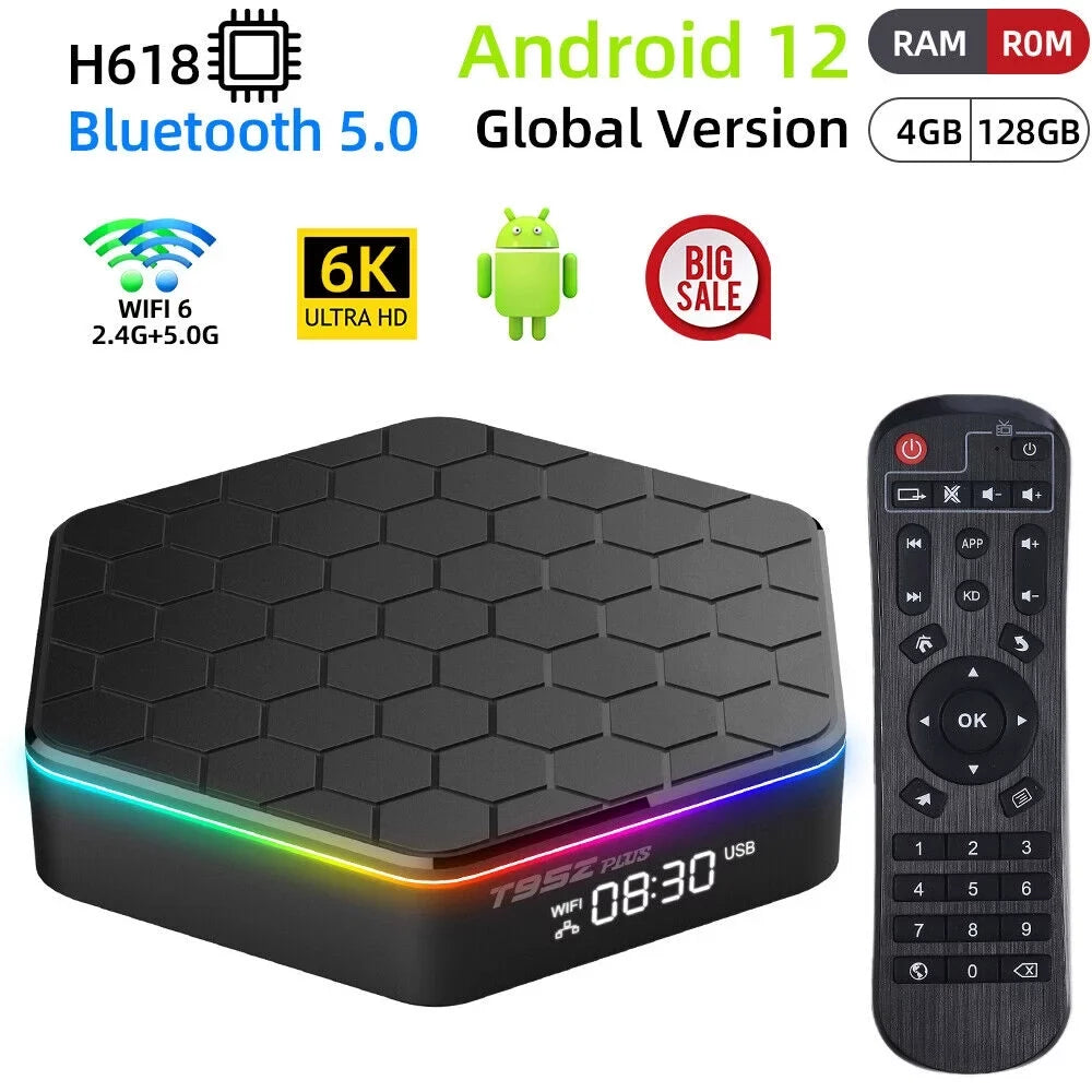 JahyShow Upgraded T95Z Plus  Box - Smart Android 12.0, 6K  Stream Player, 4+128G