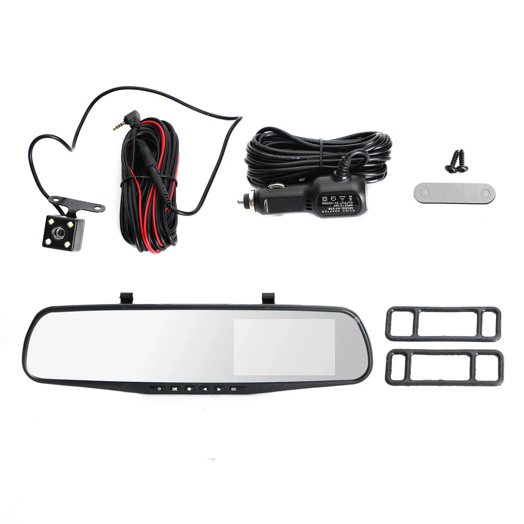 1080P  Rearview Mirror Car  Dual Dash Cam Camera Front Rear Video Recorder