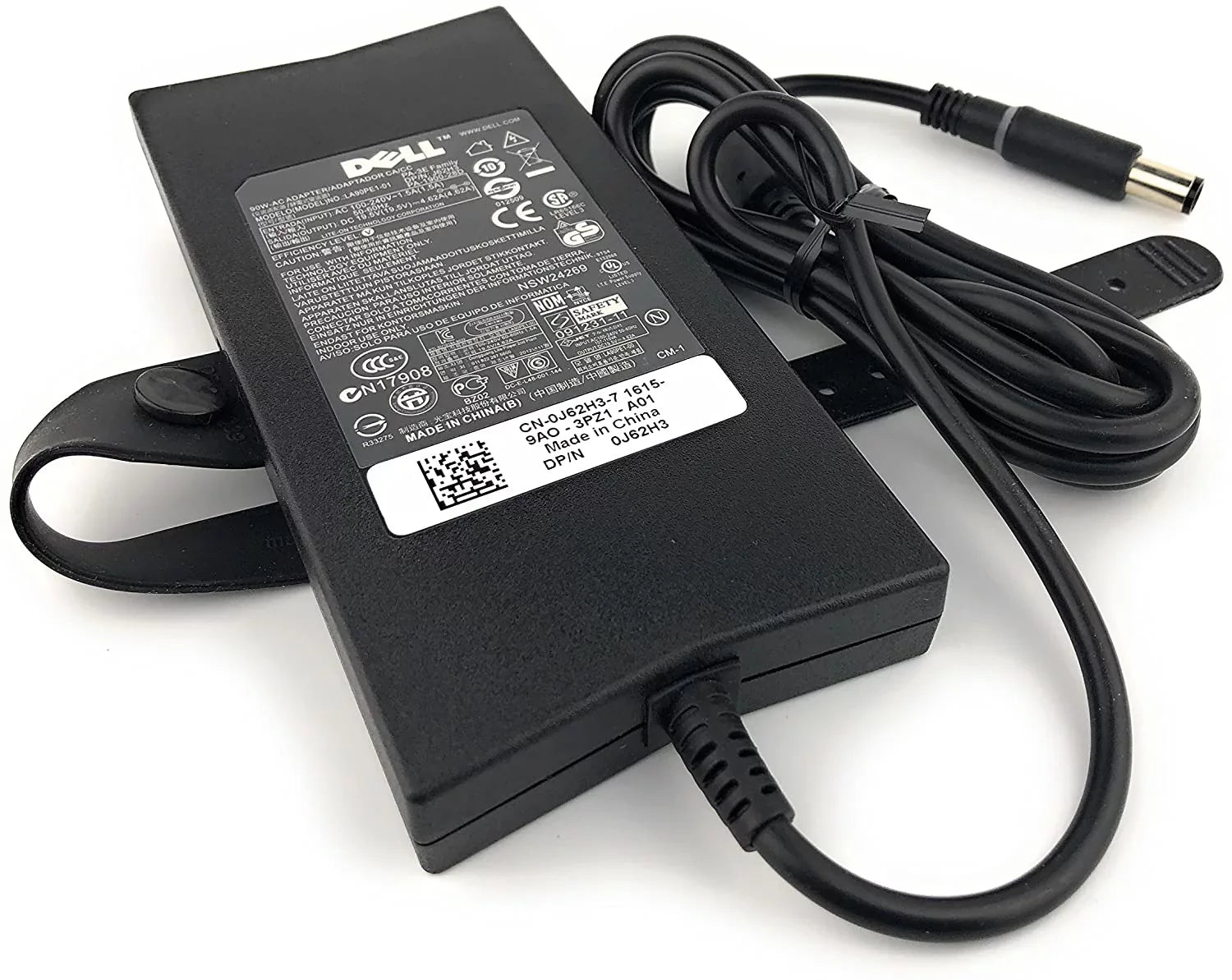 Dell Charger Power Supply Cord 90W 19.5V 4.62A for Latitude, Inspiron 1520 1521 1525 1526 1545 1564, Studio 1537 1555 1735 1737 and Vostro 3460 3560 1540 3750 (Original Dell -3E Adapter)