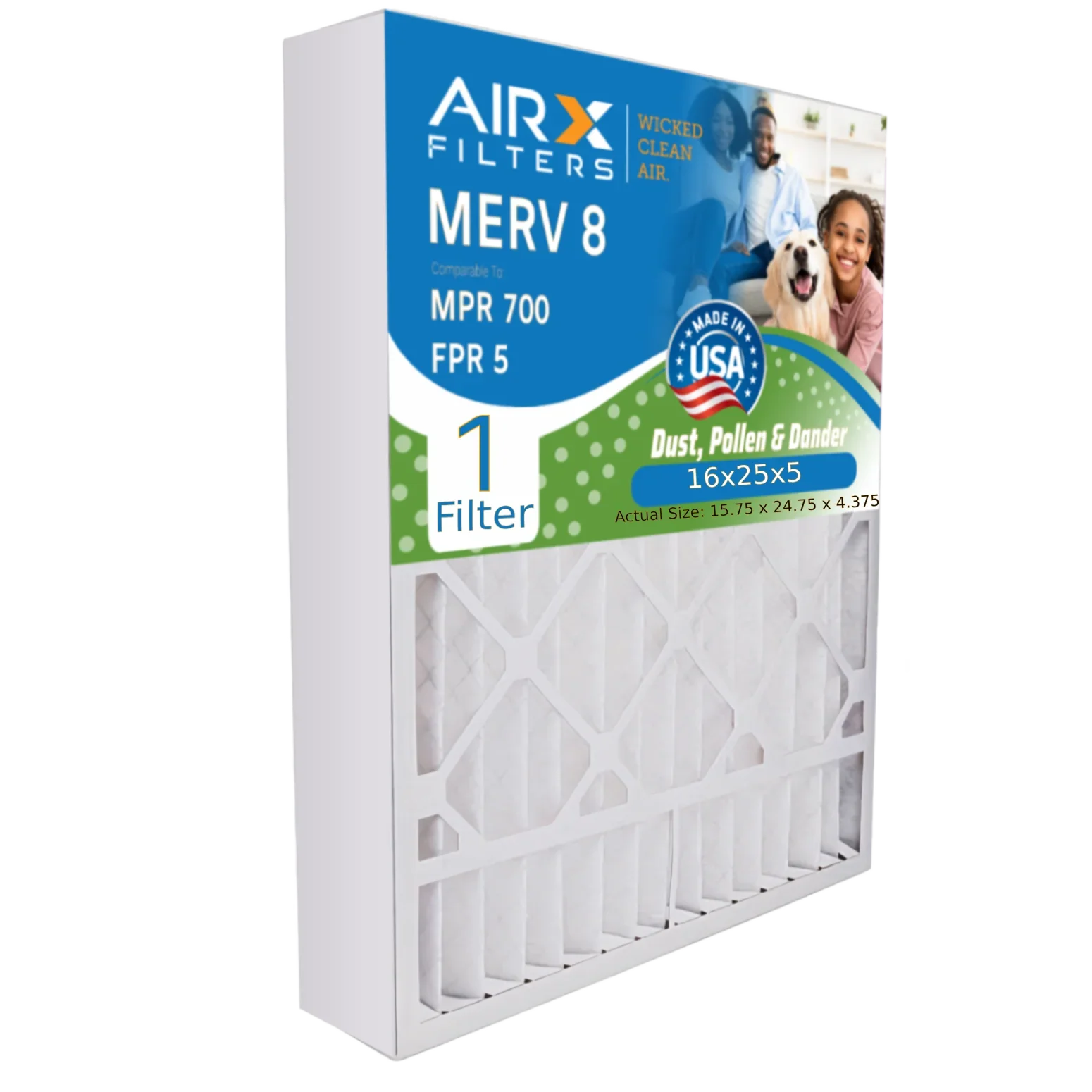16x25x5 Air Filter  8 Comparable to  700 &  5 Compatible with Honeywell FC100A1029 EXPXXFIL0016 Premium  Made 16x25x5 Furnace Filter 1 Single Filter by     .