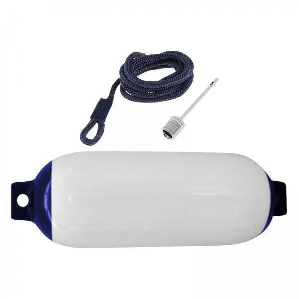 Boat Fenders,Boat Fenders Protector with Rope and Nozzles,Boat Fenders Set Speedboat Anti Collision 4x16in,Marine Boat Fenders for Docking Protection,Inflatable Boat Bumper Fishing Boats