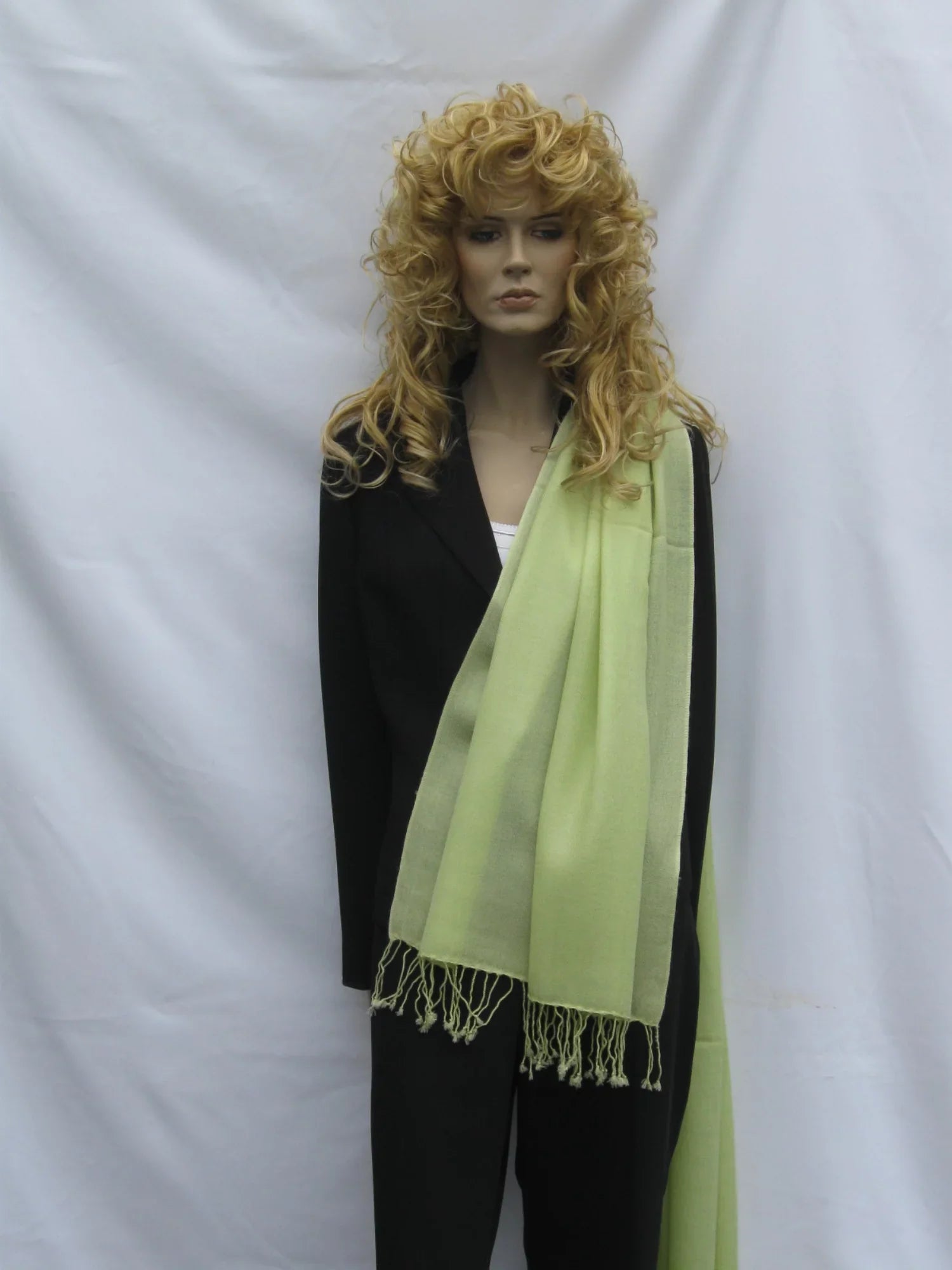 Shawl/Shawls/Scarf/Scarves/Wrap/Stole/Muffler/Cape/Ruana/Blanket/Throw/Pashmina Shawl/Cashmere Scarf/Wool/Silk (Honey Dew Green Regular Shawl)