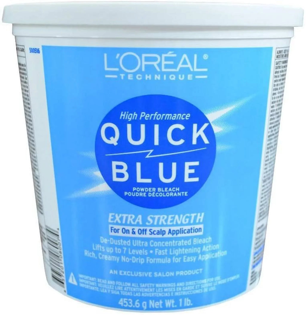 L'Oreal Quick Blue Powder Bleach, 1 , Loreal 20 Volume 8oz and Loreal 30 Volume 8oz Bundle