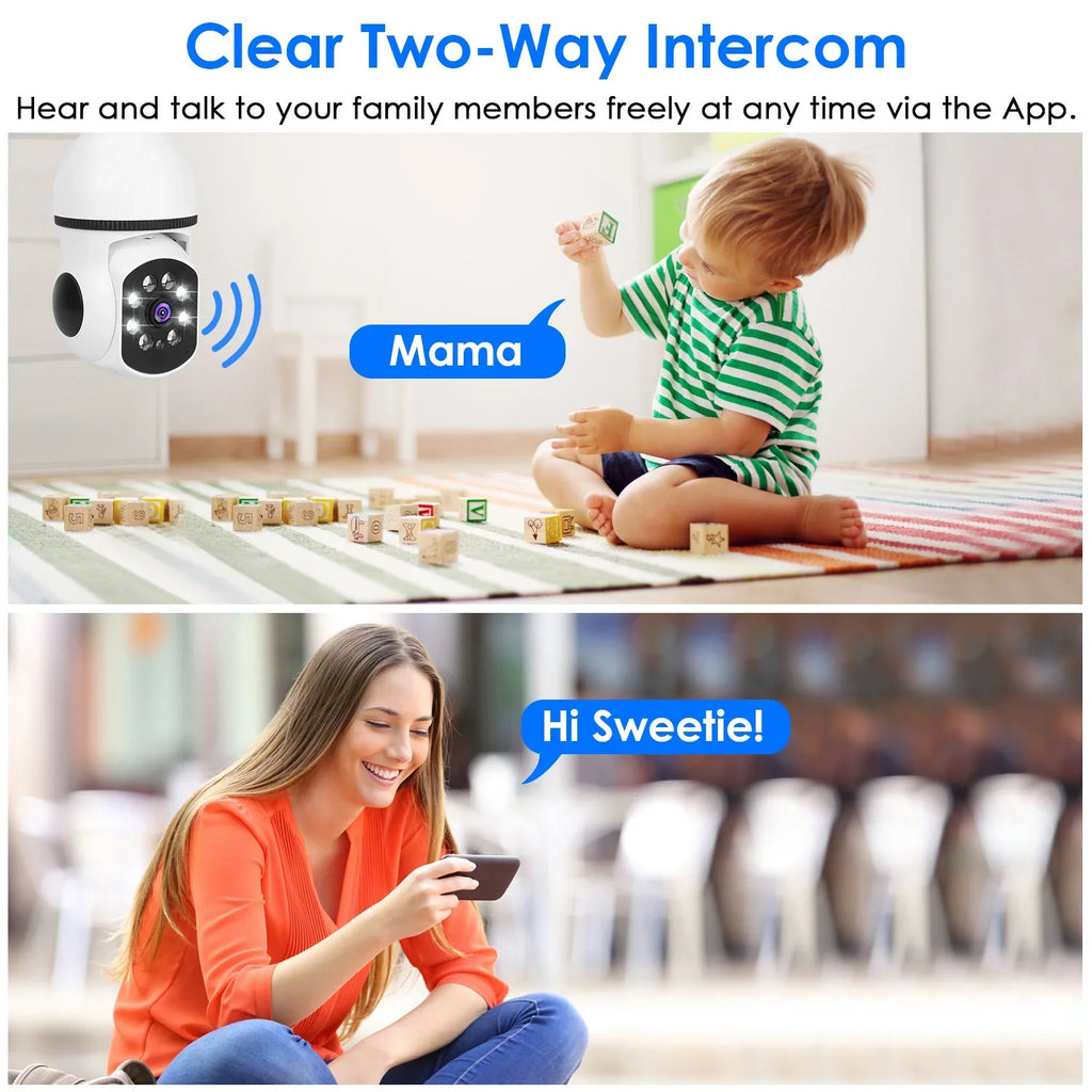 Electric Security Surveillance Camera iMounTEK 1080P  Wireless E27 WiFi Bulb Camera 360 Degree Panoramic Motion Tracking Alarm Two-Way Audio Night Vision  Control