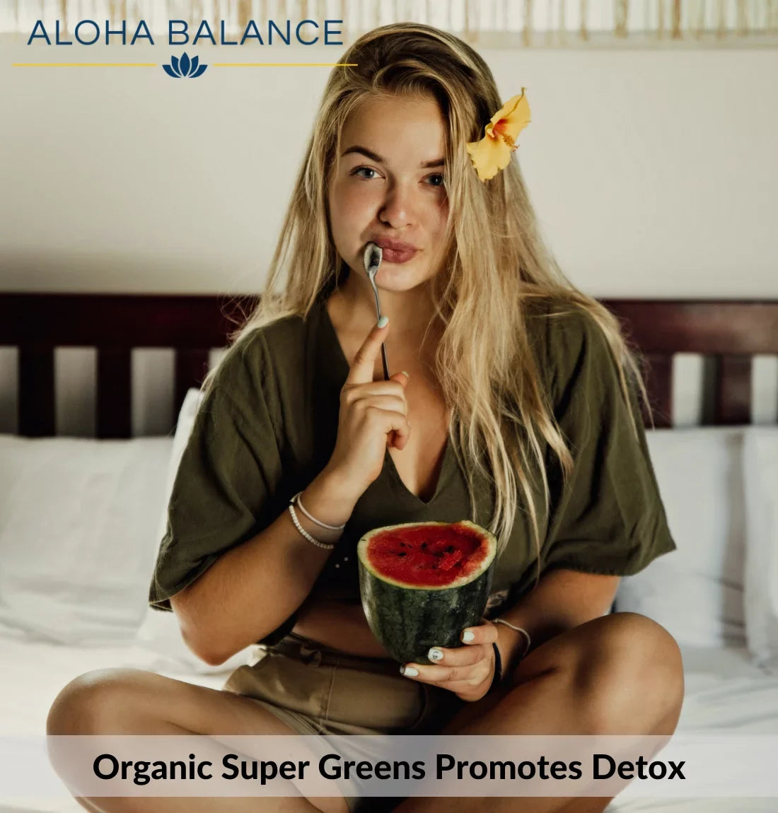 Super Greens - Watermelon - Full Serving of Fruits & Vegetables - Organic Ingredients Superfood Blend by Aloha Balance