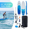 Preenex 10'6" Hybrid Inflatable Paddle Board for Adults Hybrid  Board Set w Air Pump, Blue