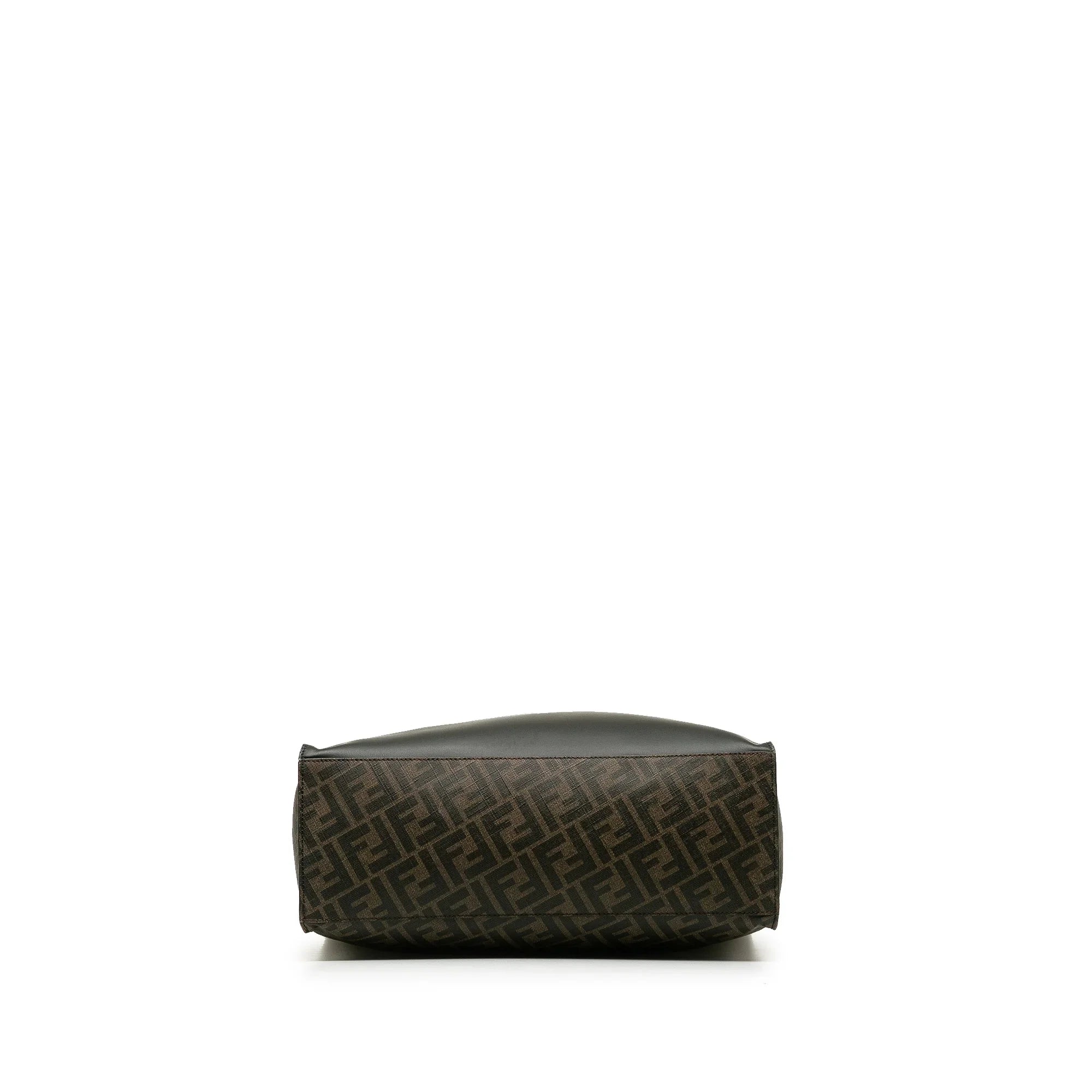 Pre-Owned Authenticated Fendi 1974 Zucca Shopping Tote Coated Canvas Fabric Brown Satchel Unisex (Good)