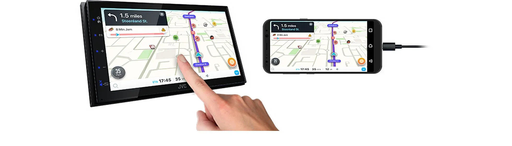 '-M180BT 2  6.75" Media Player  Mirroring For Android Bluetooth + Backup Camera