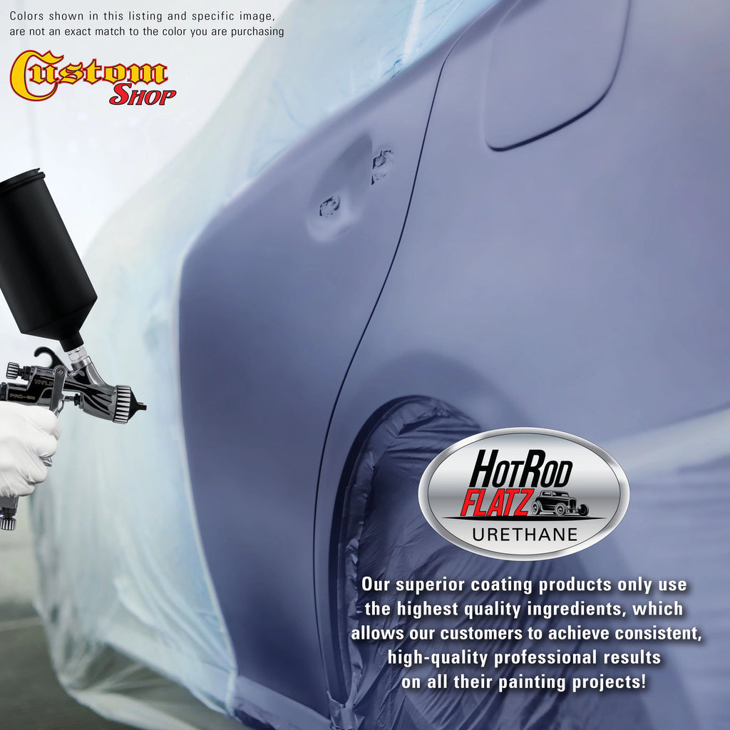 Custom Shop - Astro Blue Metallic - Hot Rod Flatz Flat Matte Satin Urethane Auto Paint - Complete Quart Paint Kit - Professional Low Sheen Automotive, Car Truck Coating, 4:1 Mix Ratio